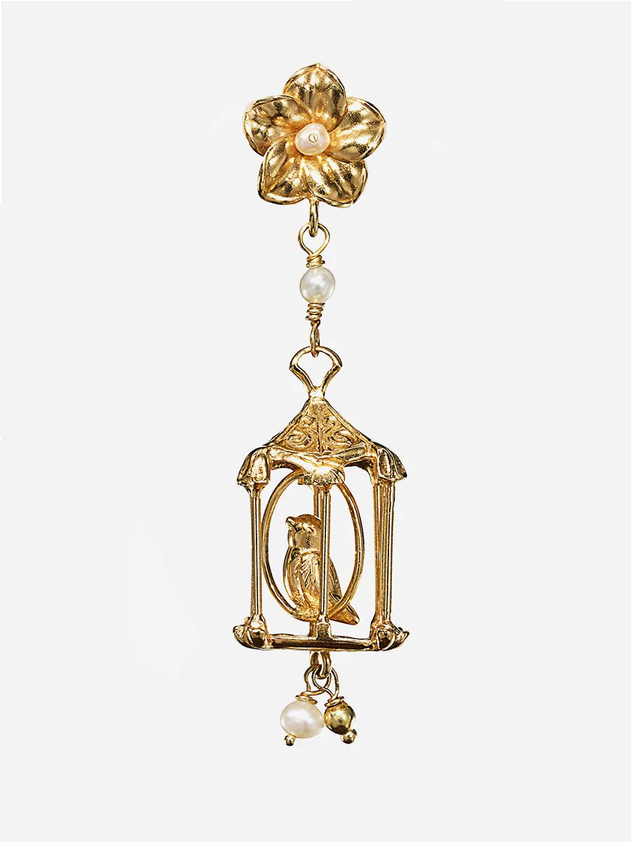 pagoda earrings - gold - Image 3