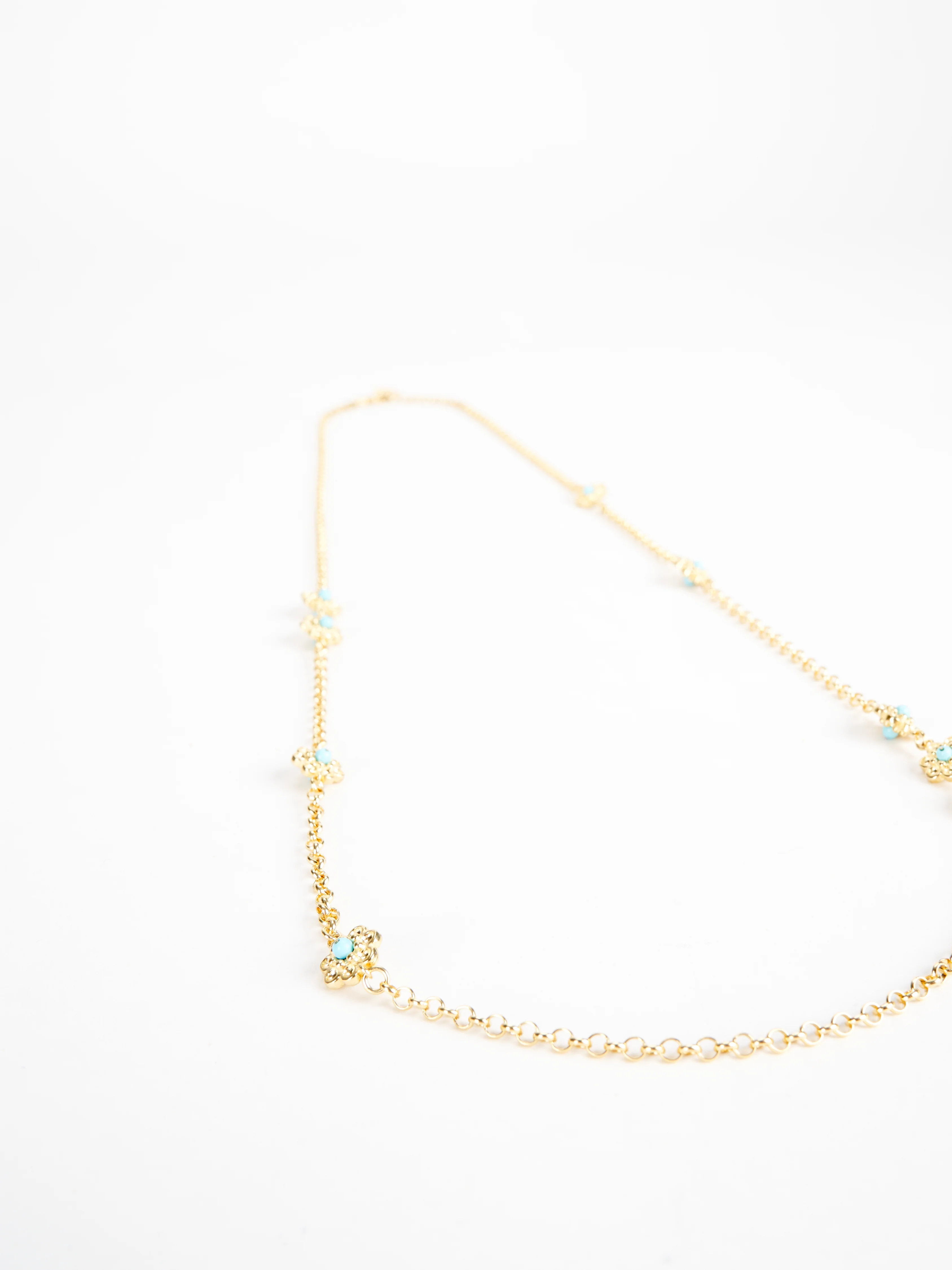 long daisy chain - turquoise - Image 3