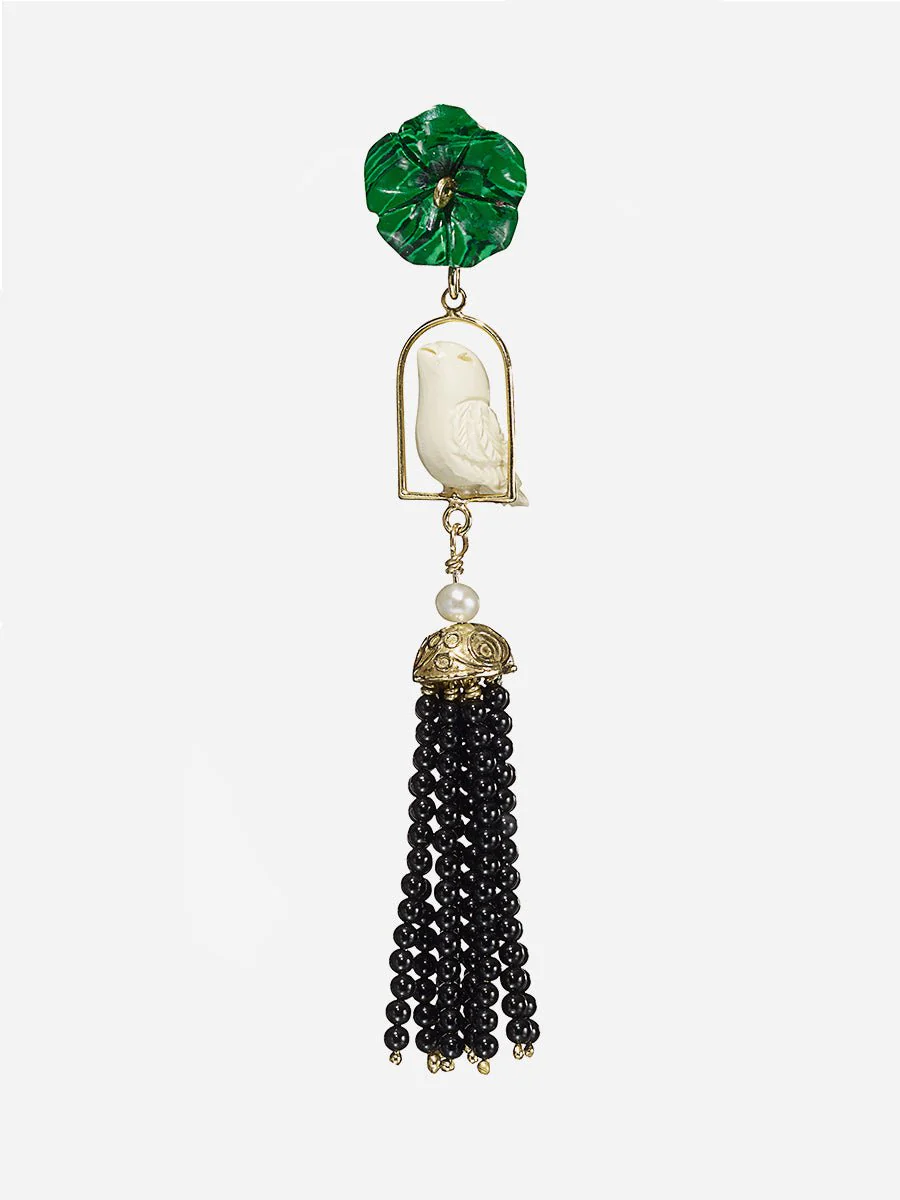 swinger earrings - malachite - Image 2