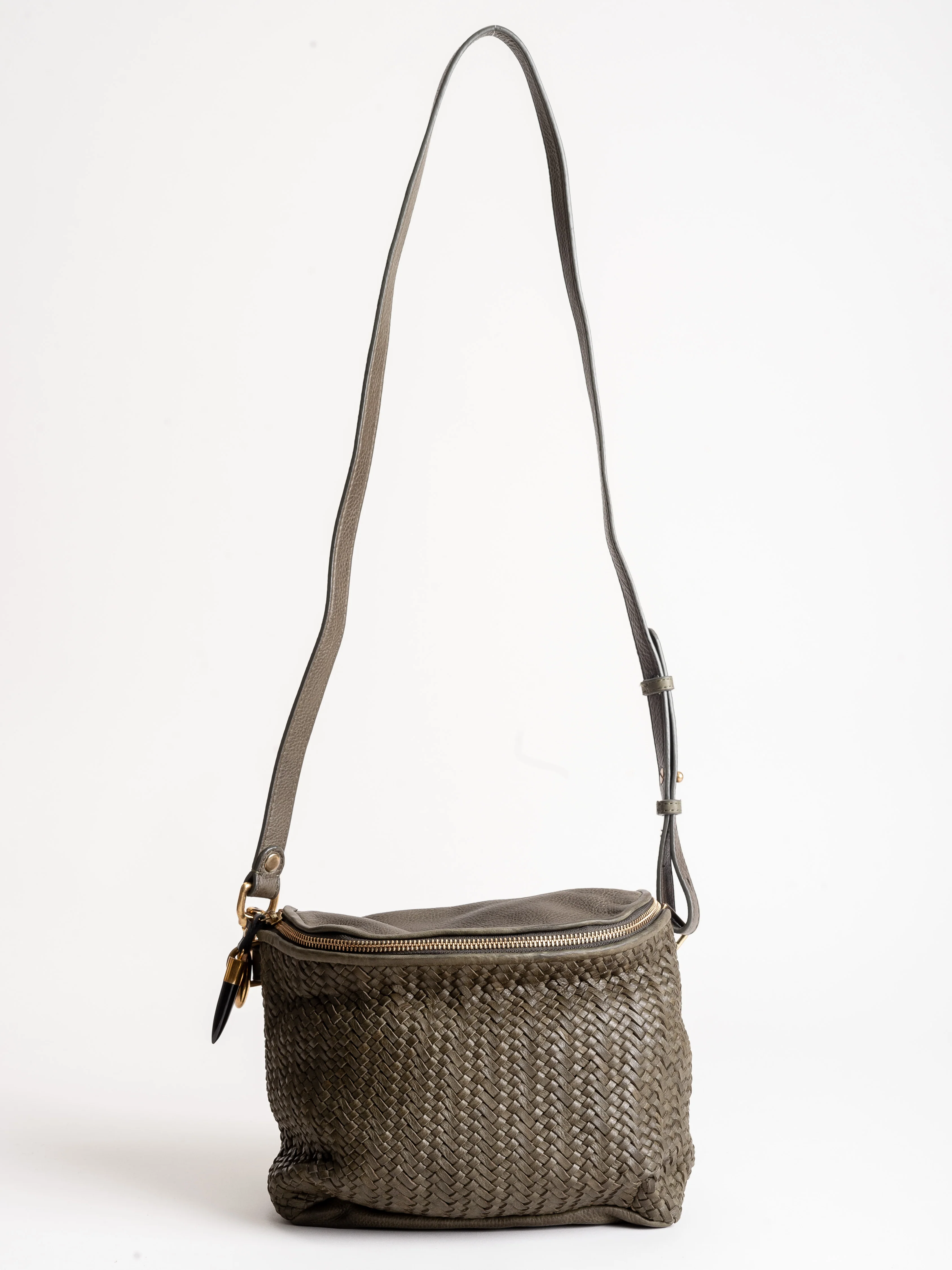 mini windbourne woven bag - olive - Image 2