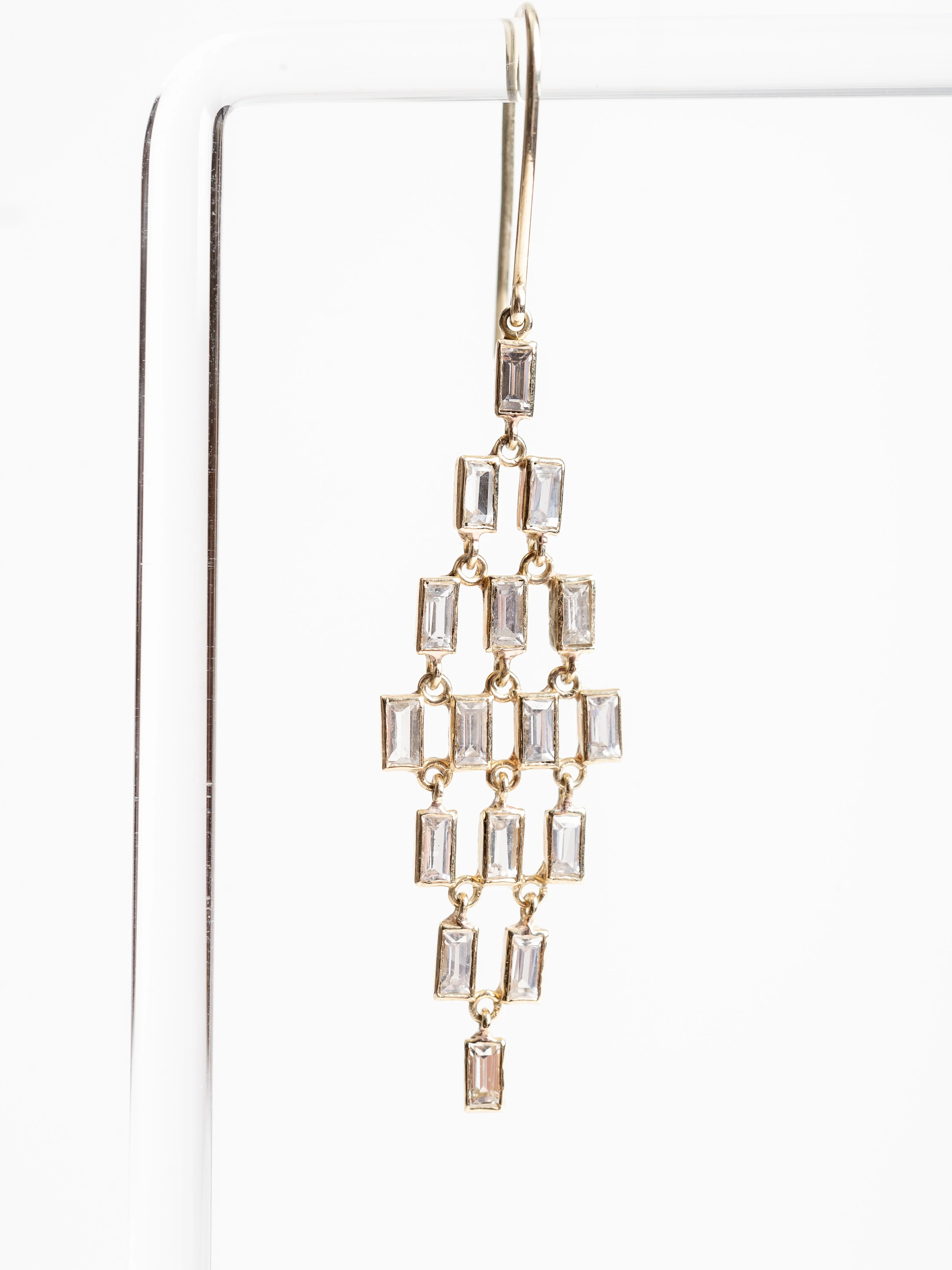 baguette sapphire earrings - Image 3