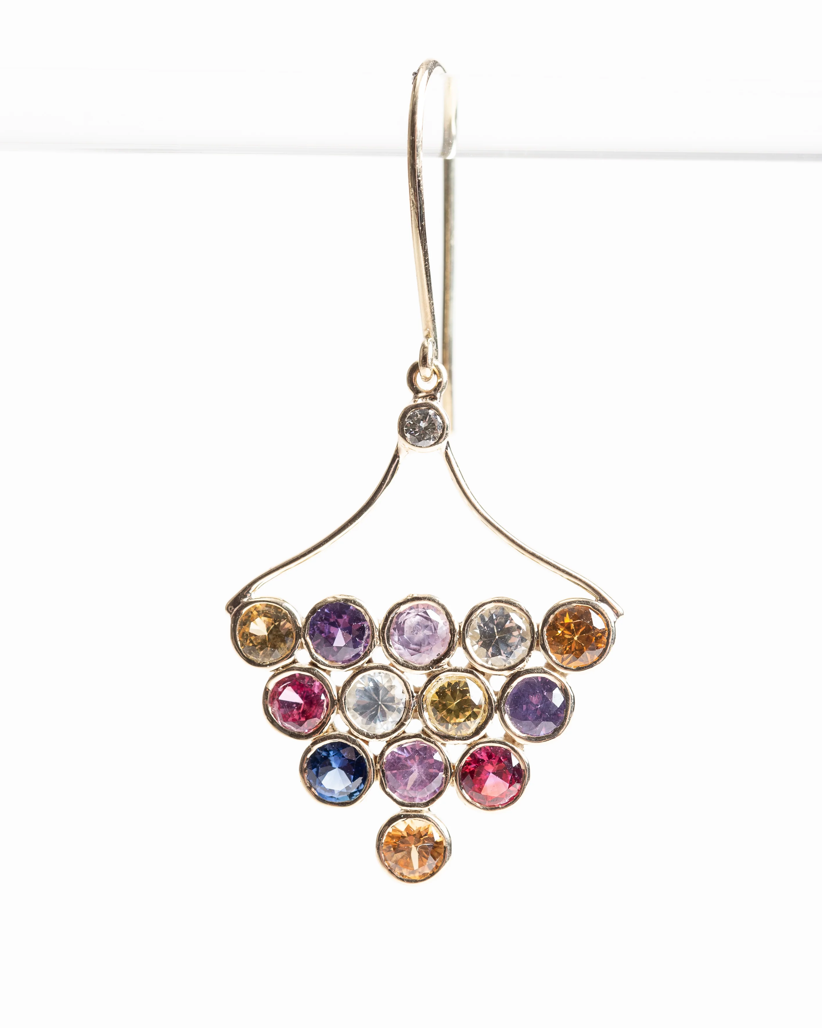 rainbow sapphire drop earrings - Image 4
