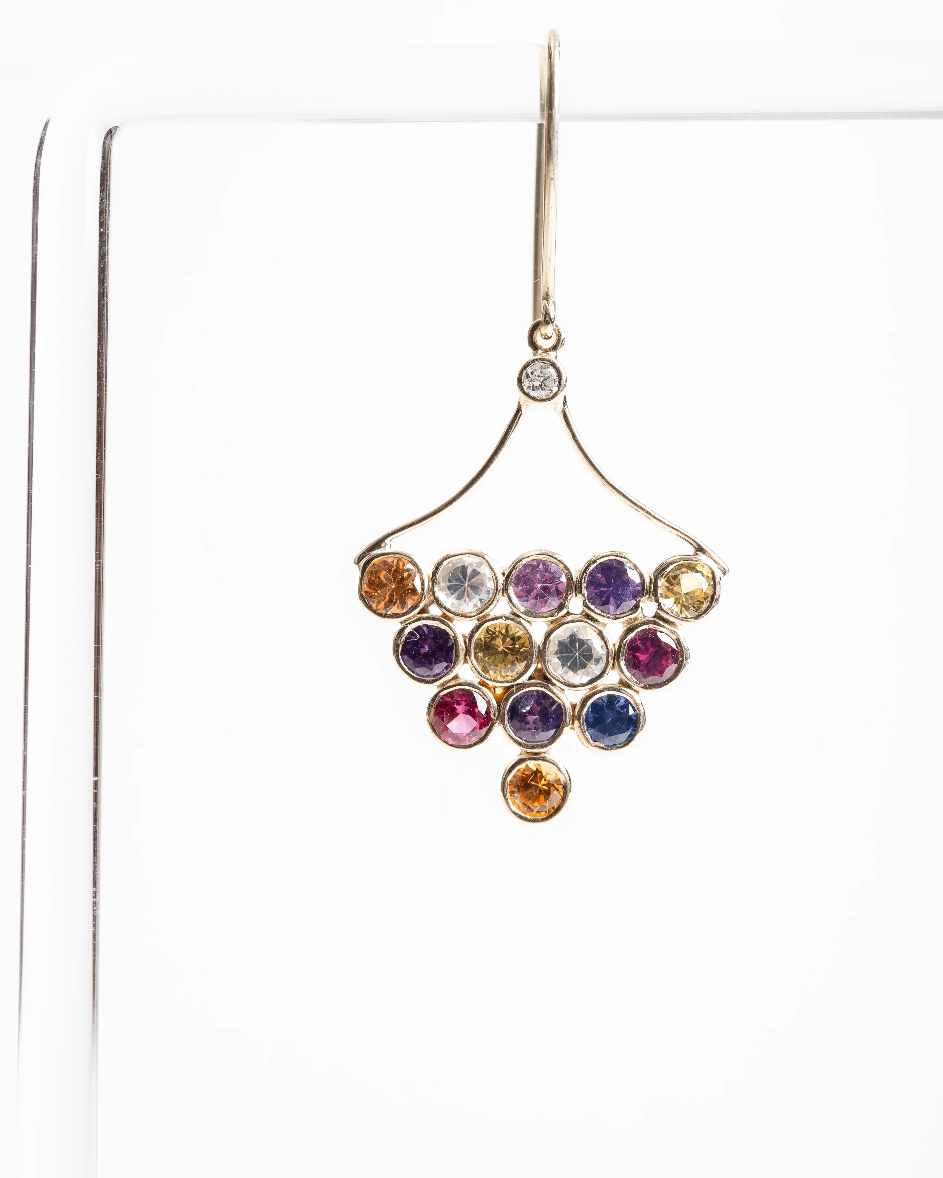rainbow sapphire drop earrings - Image 5