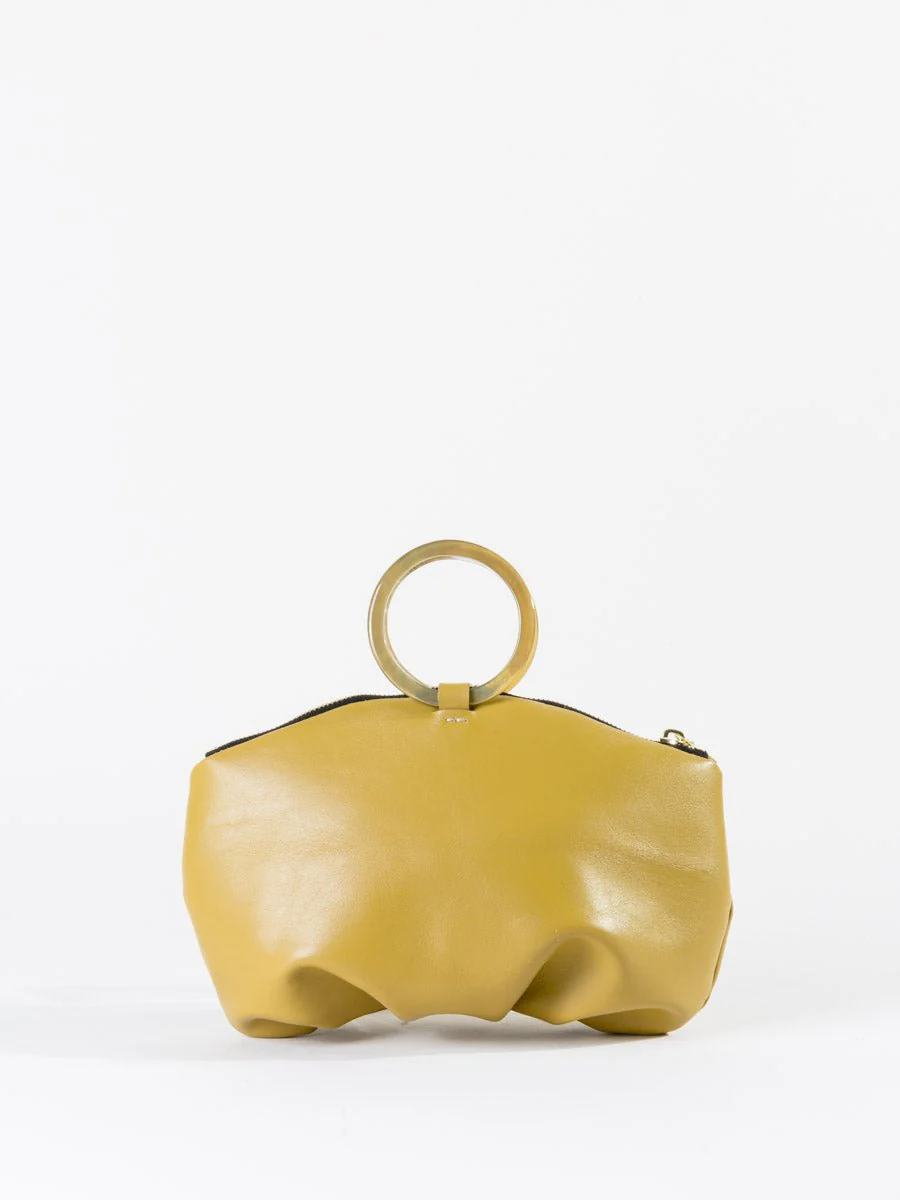 horn ring pochette - chartreuse