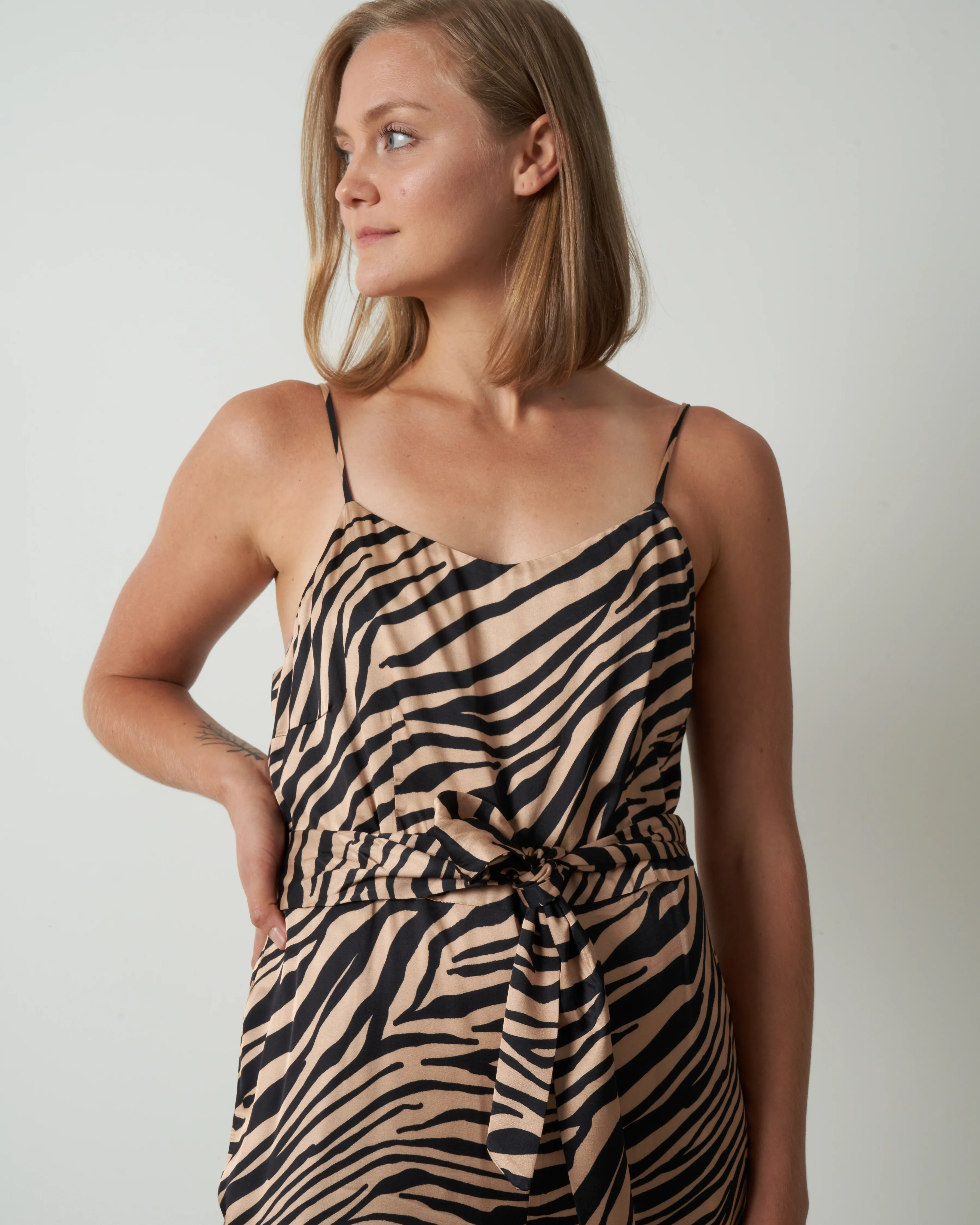 strappy jumpsuit - zebra - Image 3