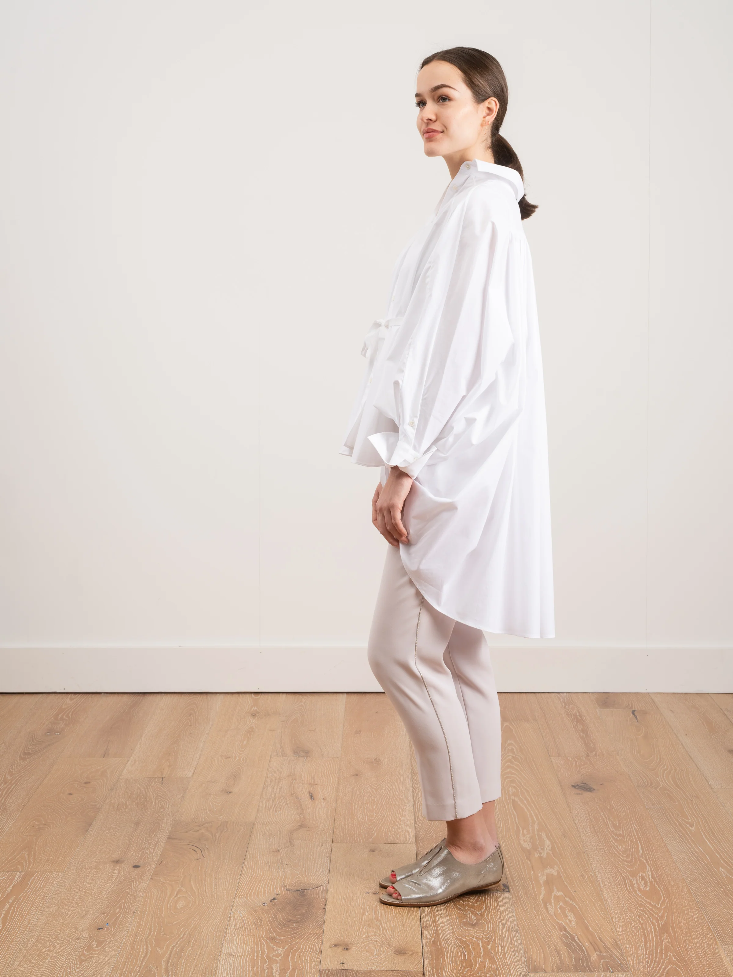streep shirt - white poplin - Image 2