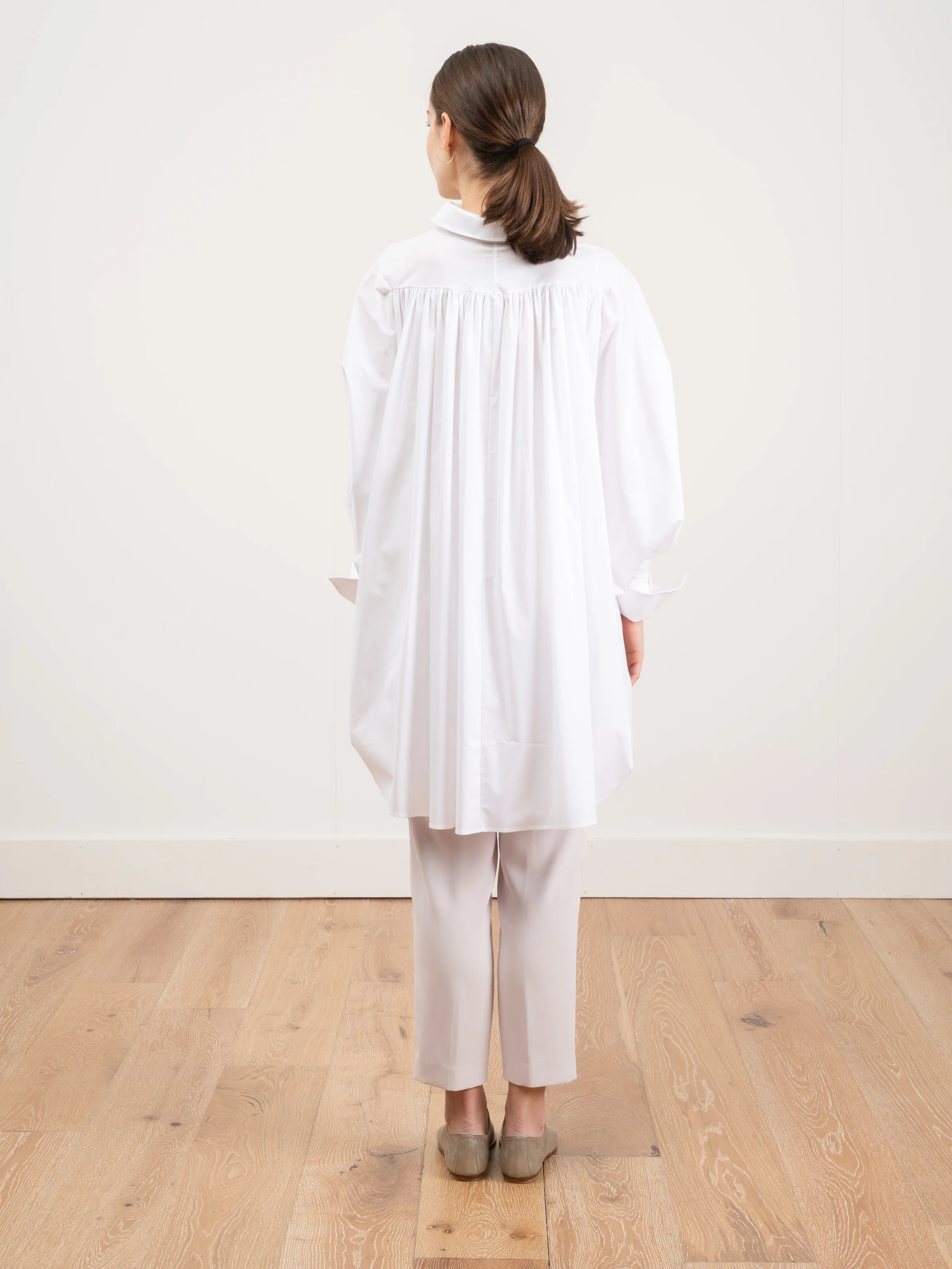 streep shirt - white poplin - Image 3