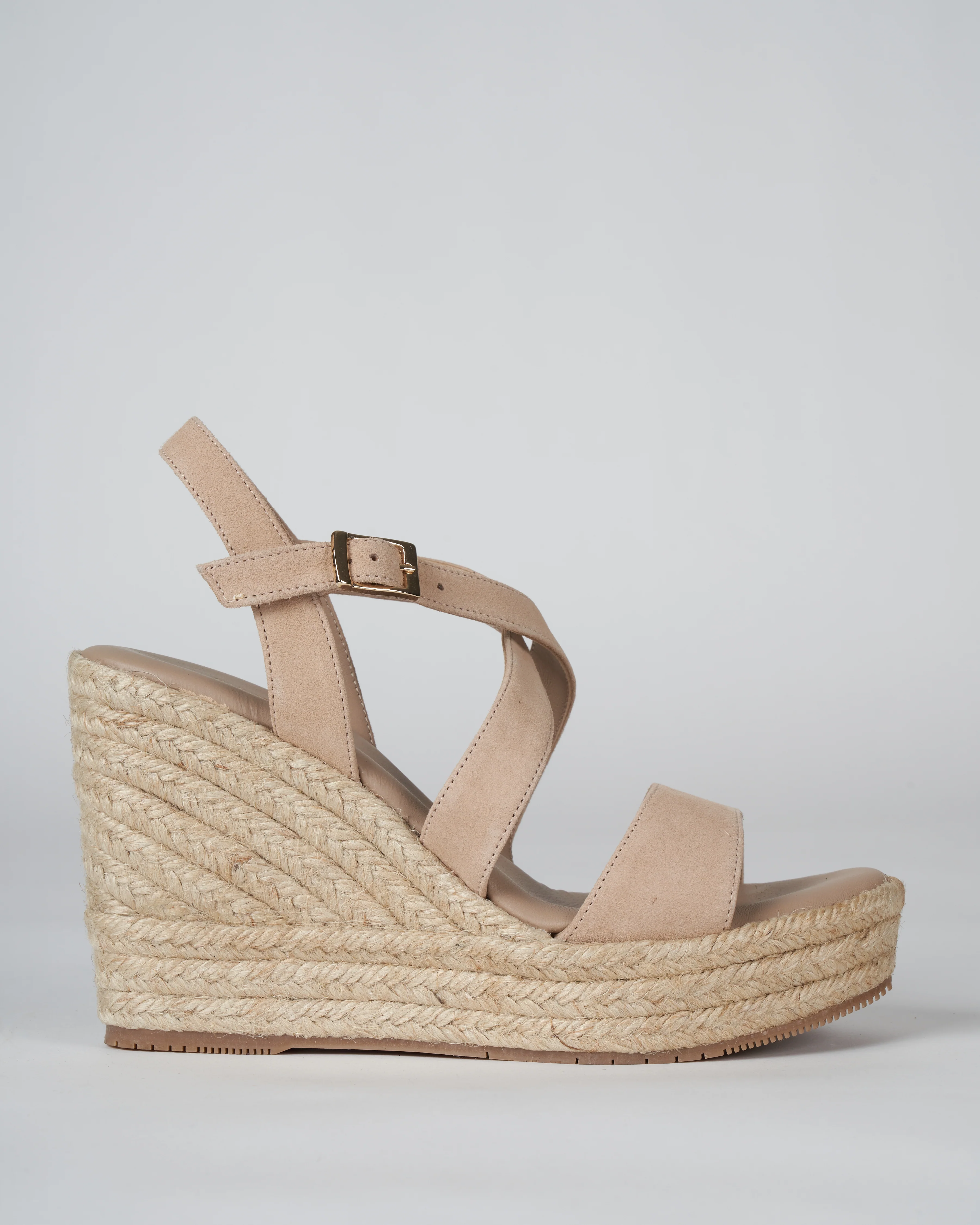 tessa suede wedge - nude - Image 3