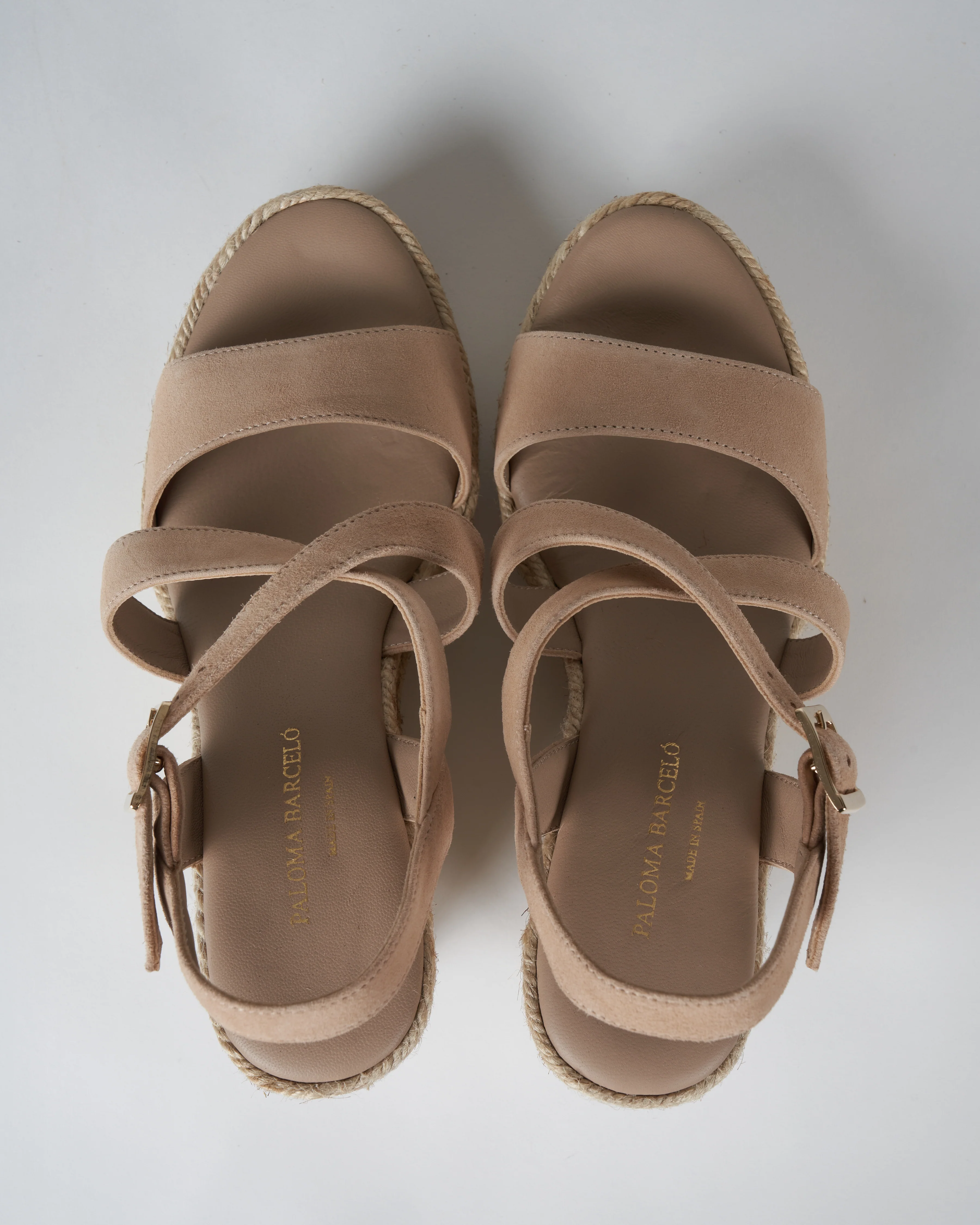 tessa suede wedge - nude - Image 4