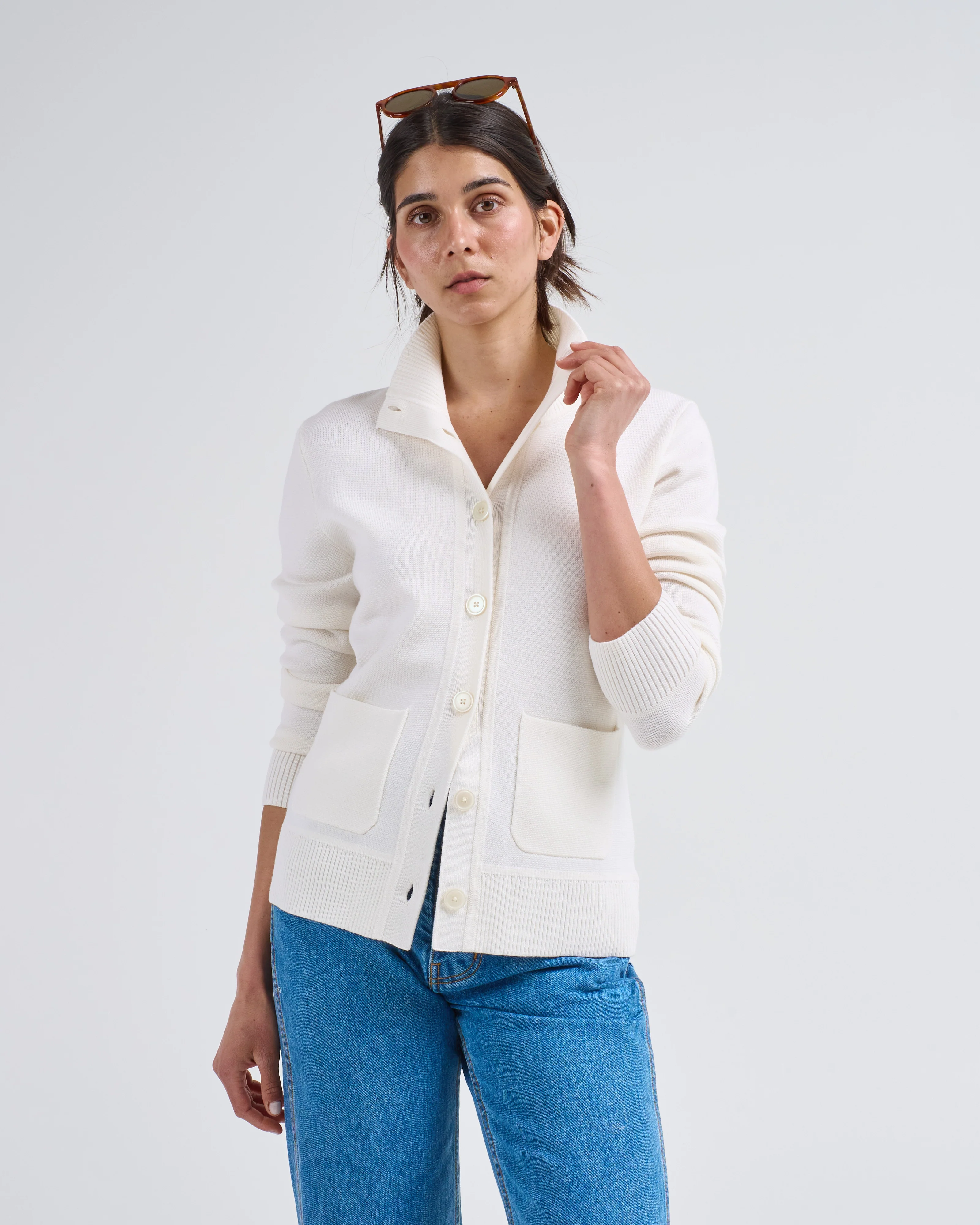 12gg xfine merino button up jacket