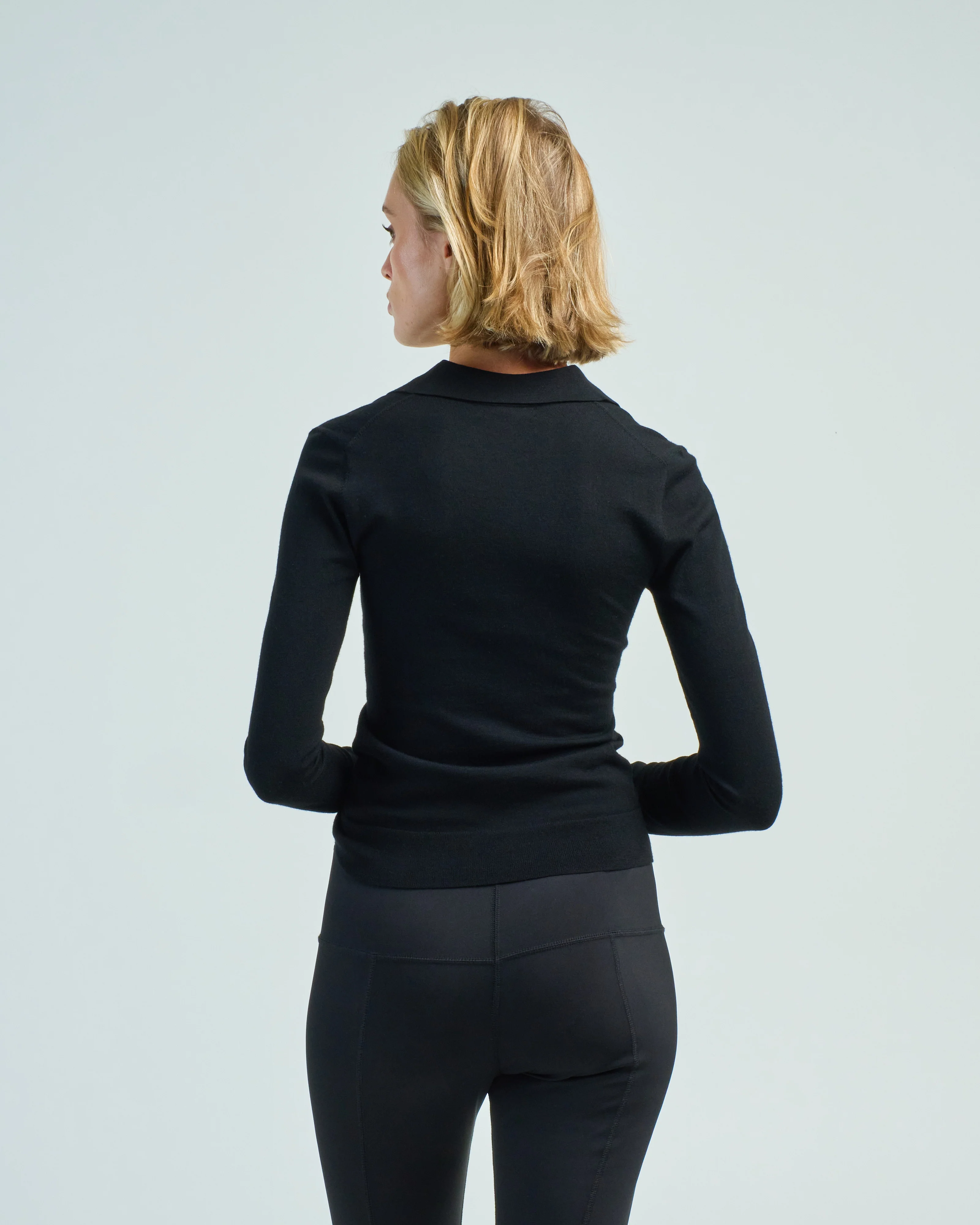 extra fine merino fitted polo - Image 4