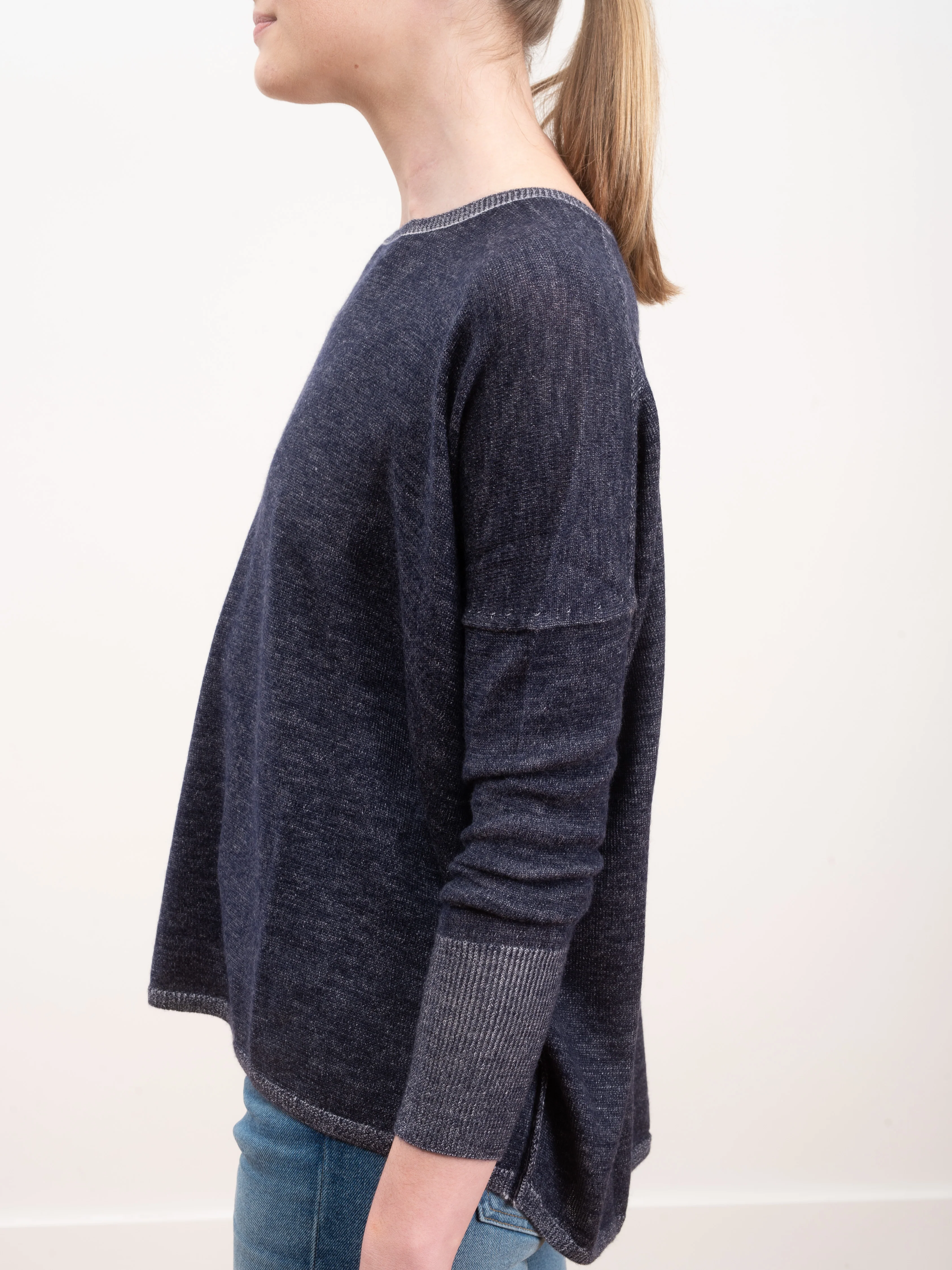 2 tone pullover - navy/petal - Image 4