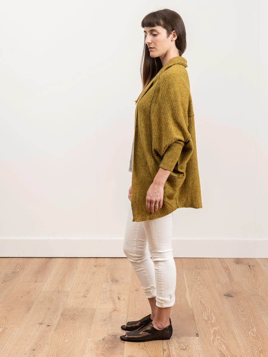 cocoon cardigan - mustard - Image 2