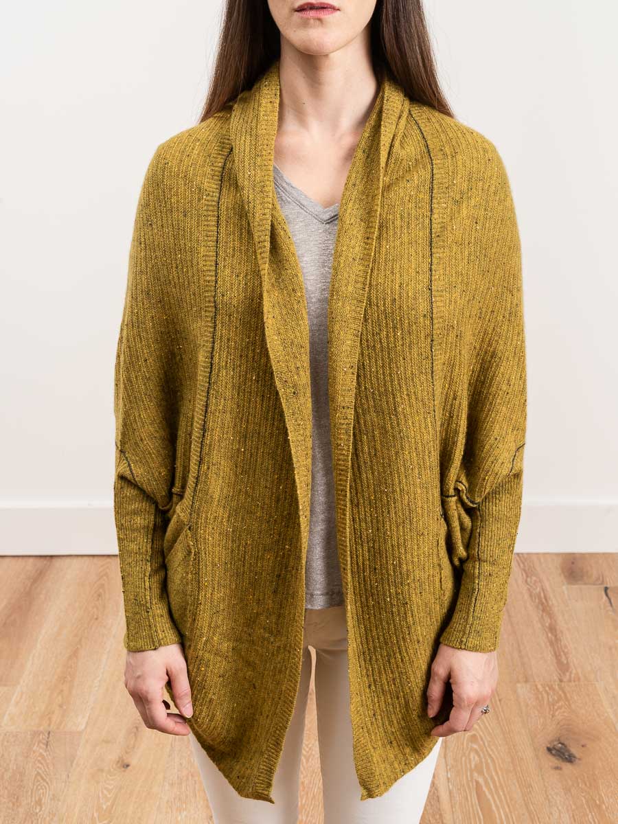 cocoon cardigan - mustard - Image 4