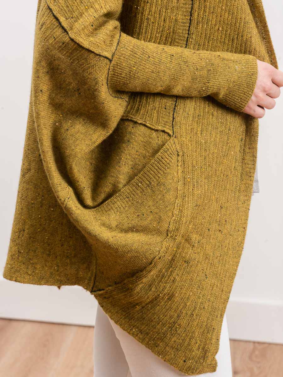 cocoon cardigan - mustard - Image 5