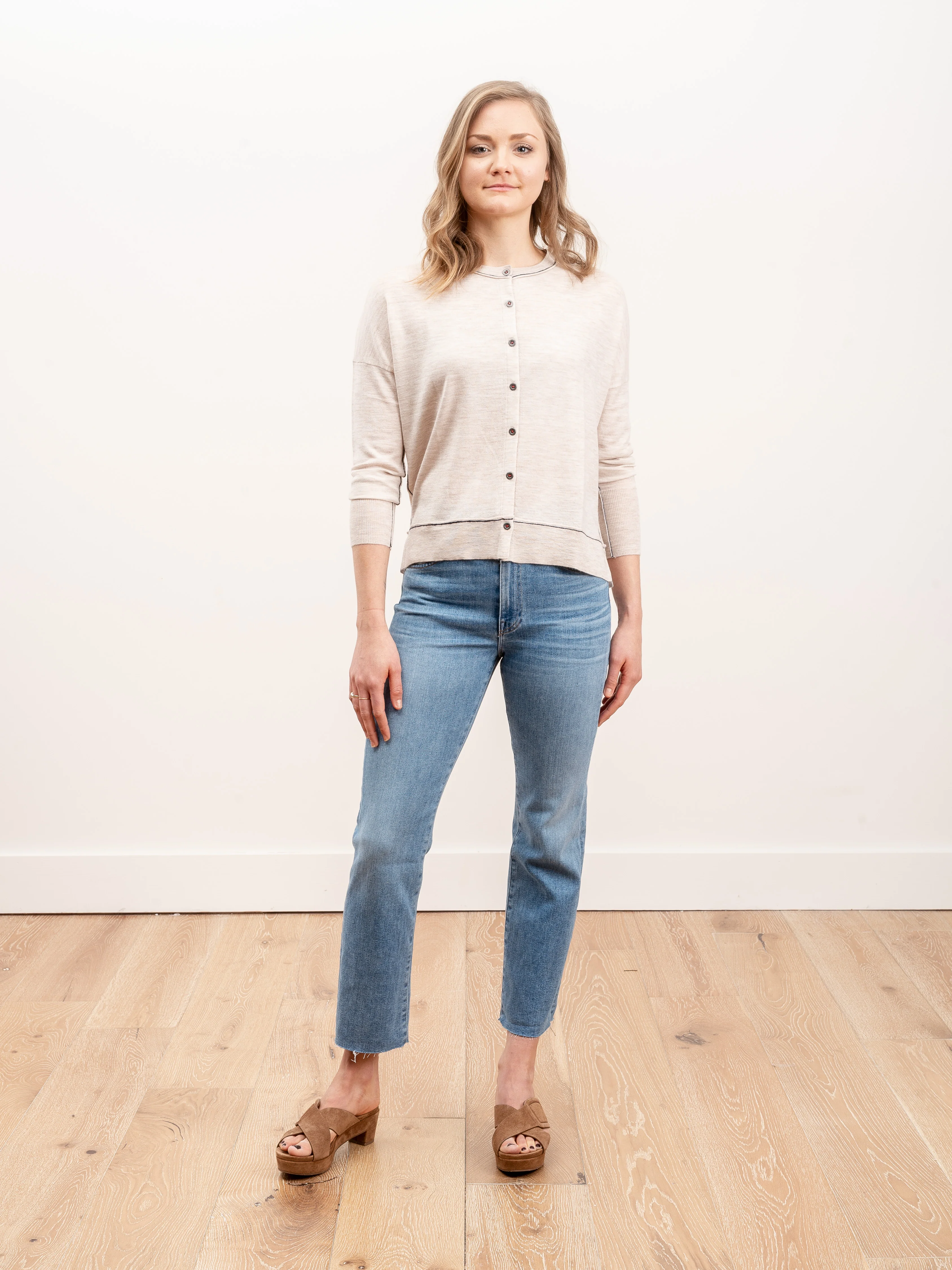 crew cardigan - barley - Image 2