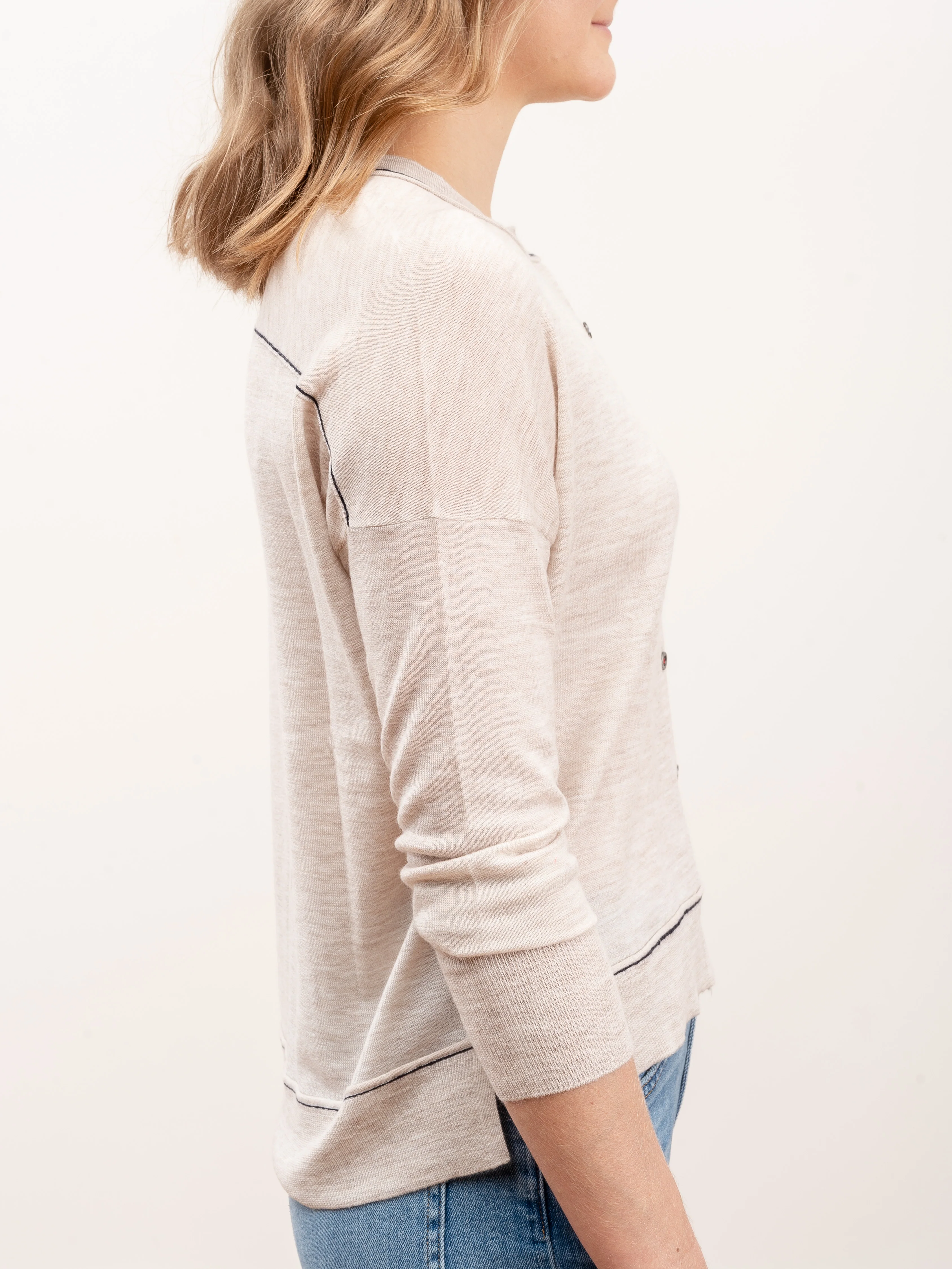 crew cardigan - barley - Image 4