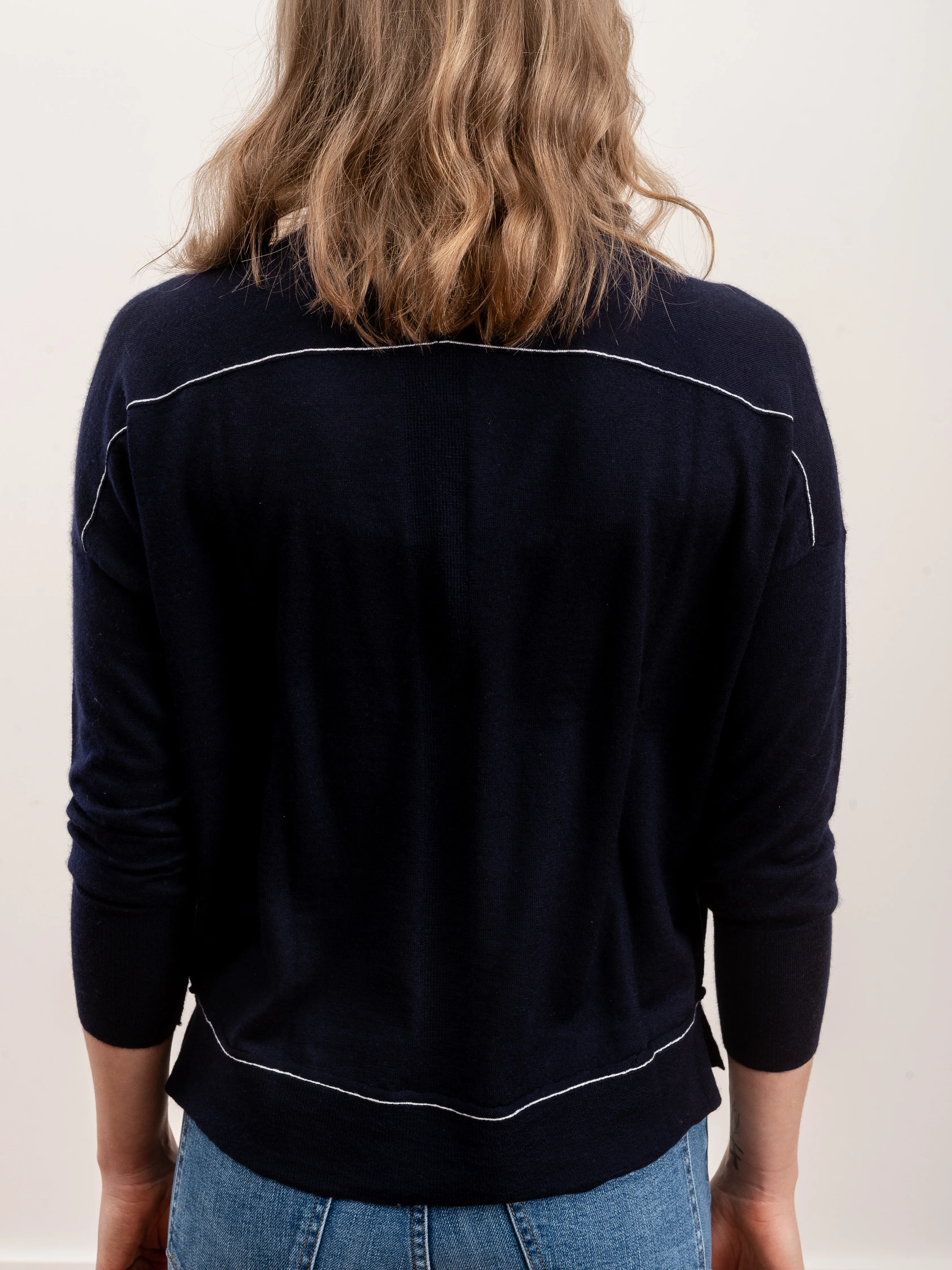 crew cardigan - navy - Image 4