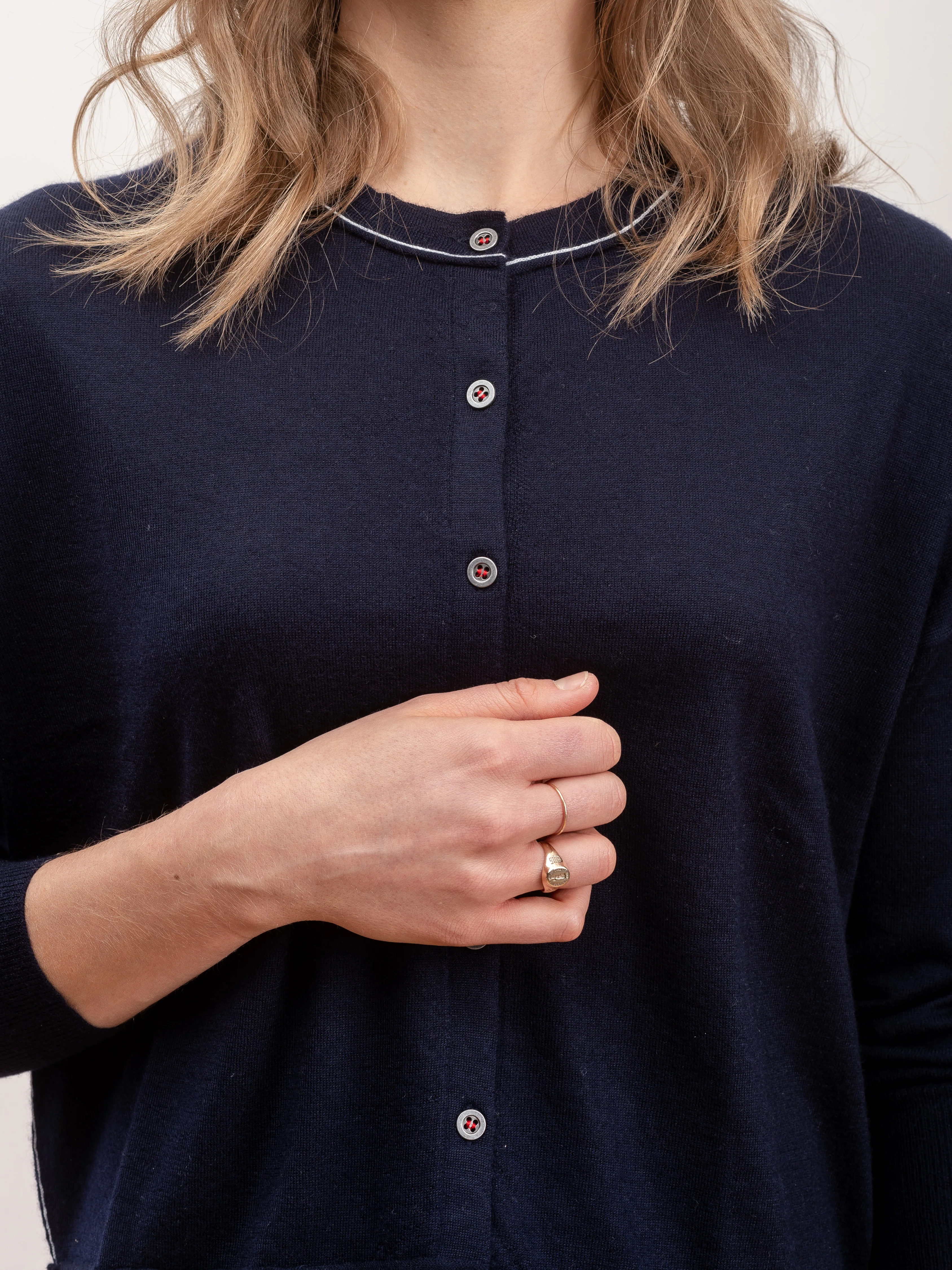 crew cardigan - navy - Image 5
