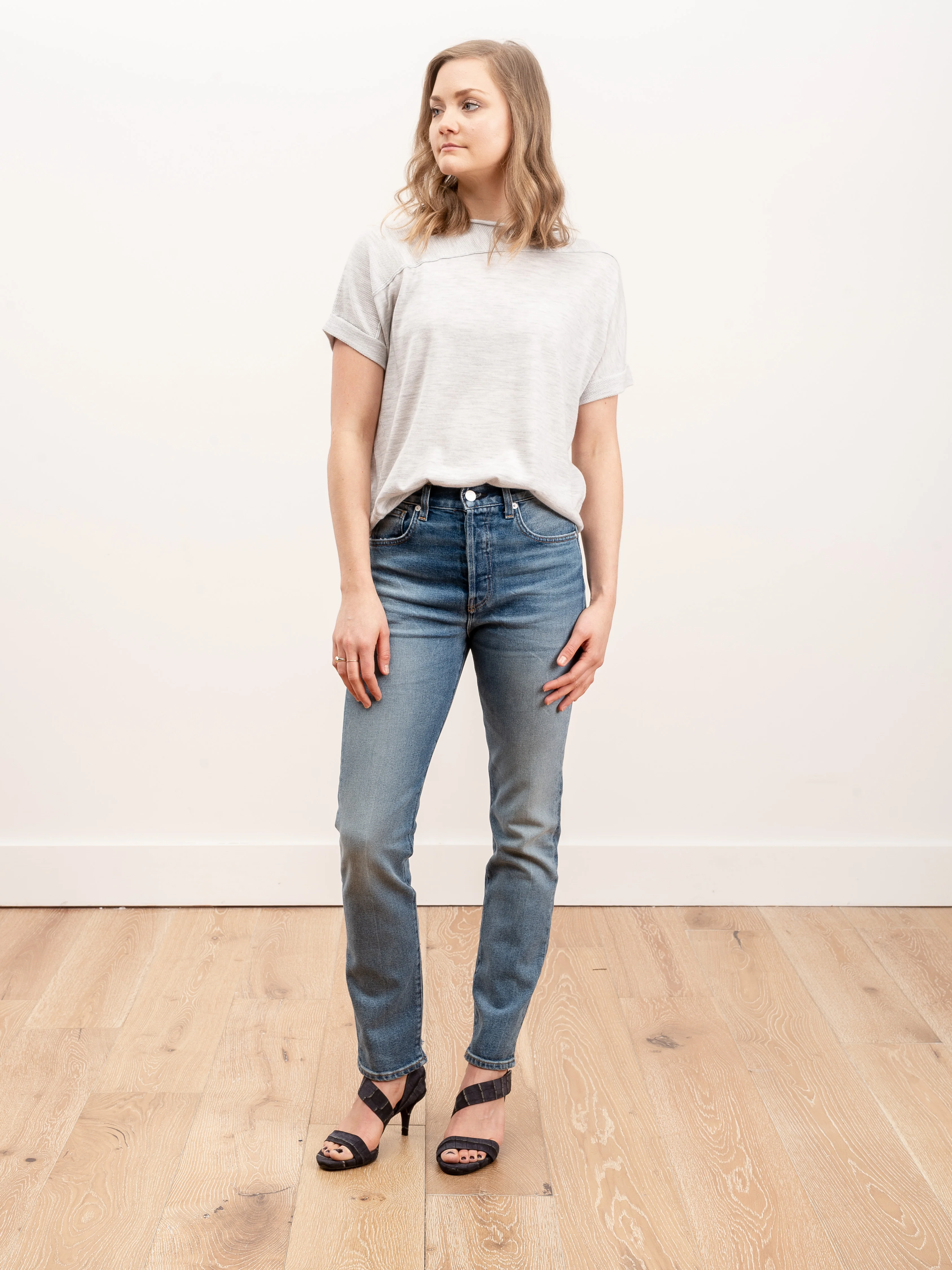 cuffed pullover - dove grey