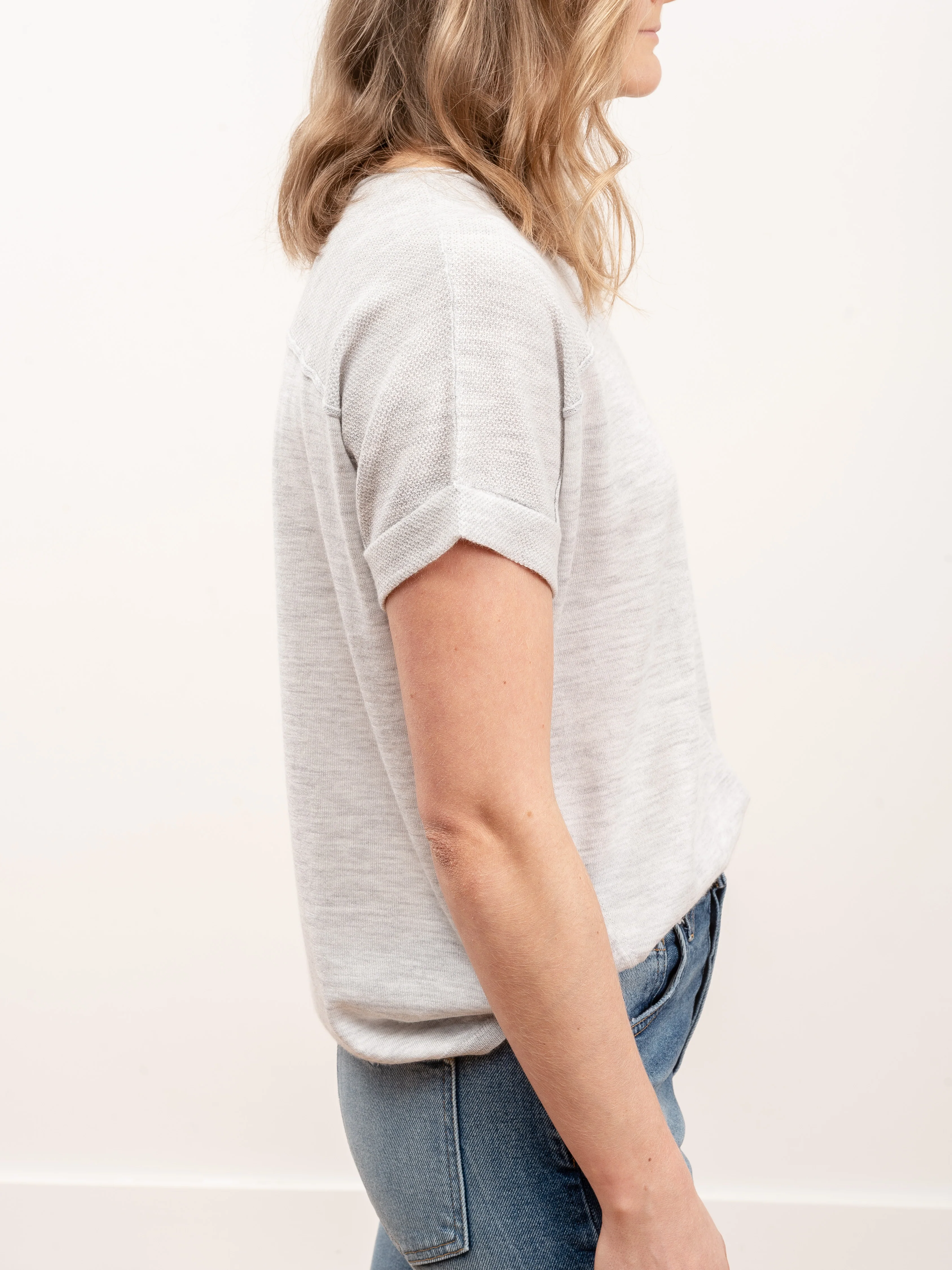 cuffed pullover - dove grey - Image 4