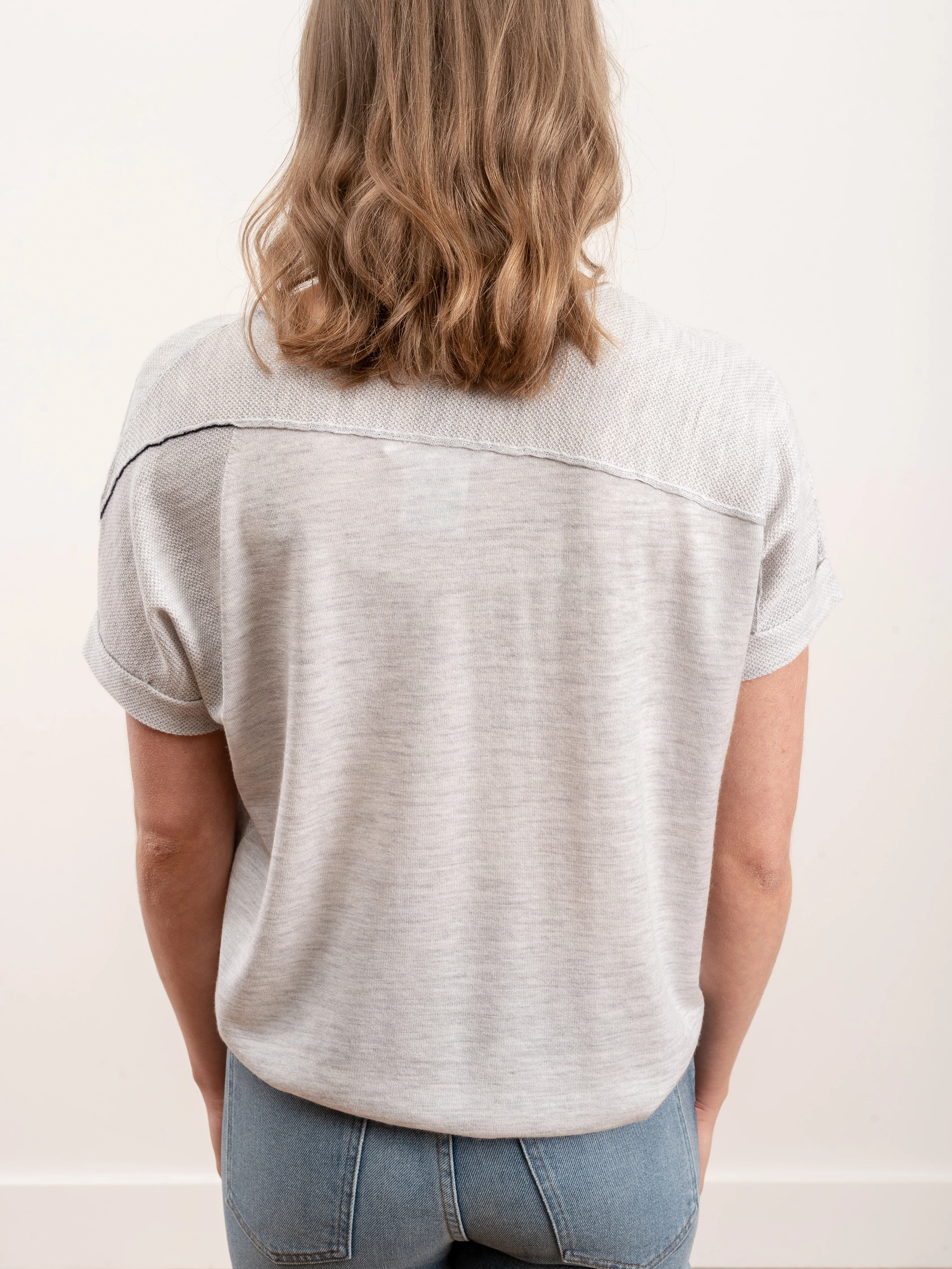 cuffed pullover - dove grey - Image 5