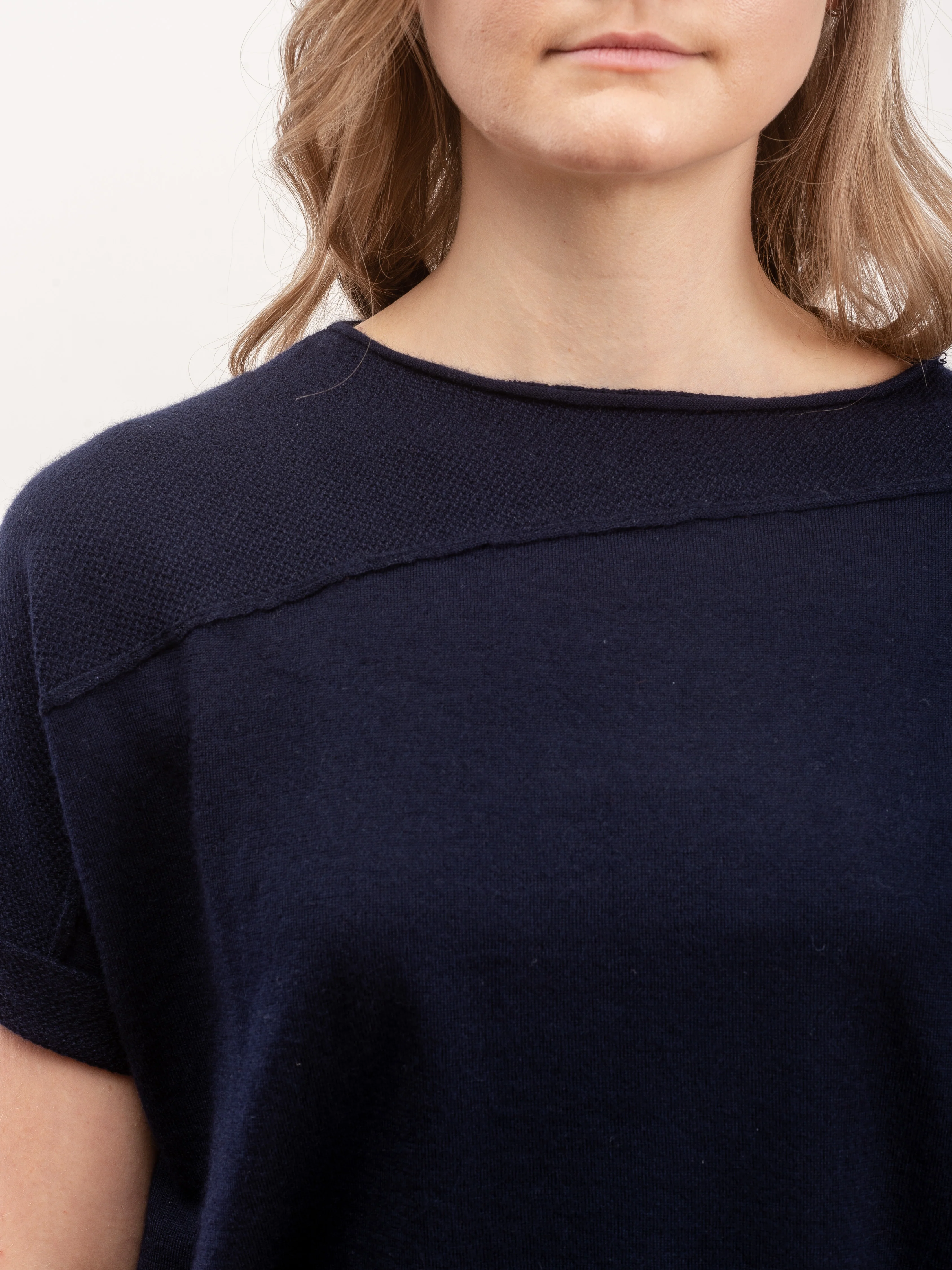 cuffed pullover - navy - Image 7