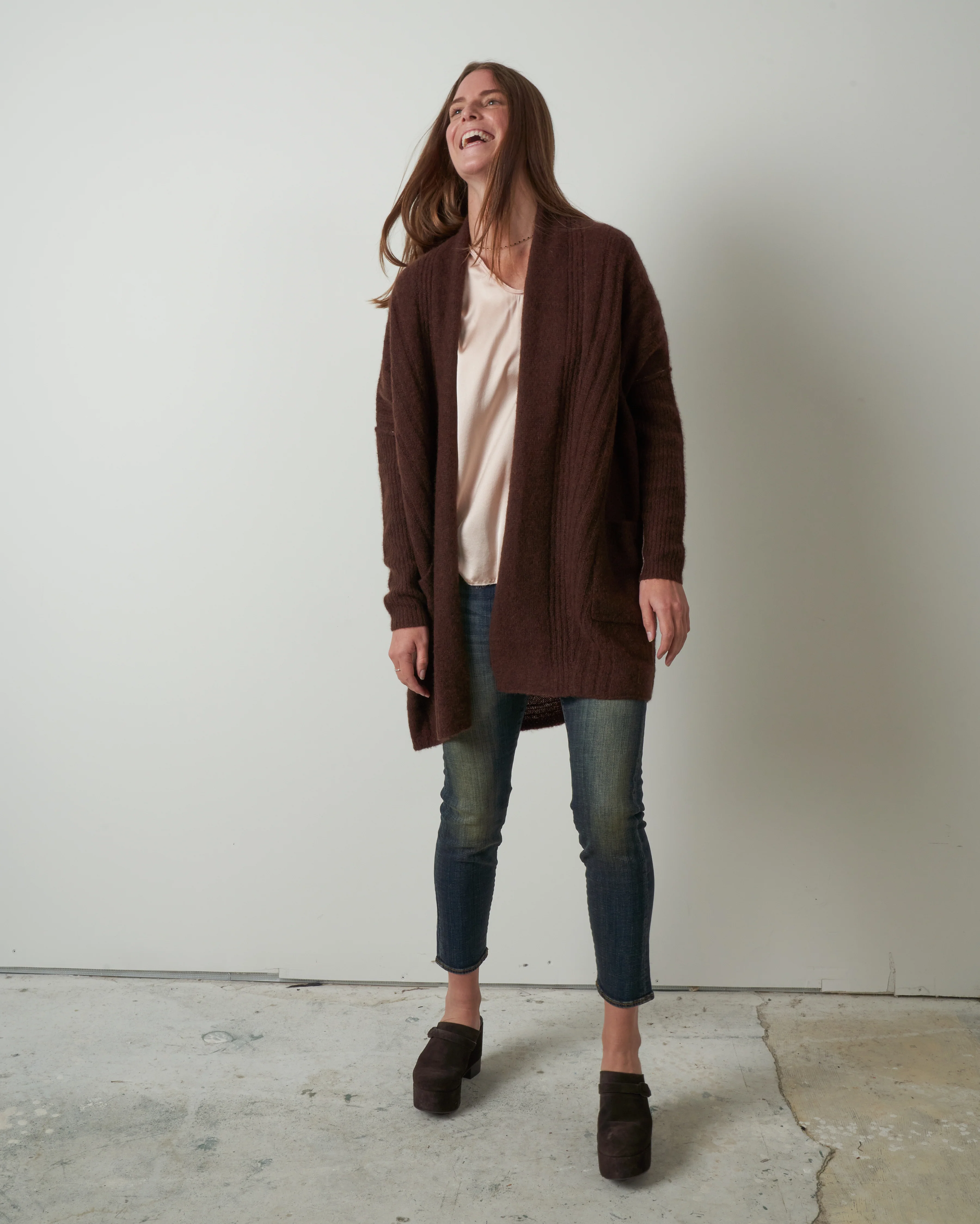 dreamy long cardigan - americano - Image 3