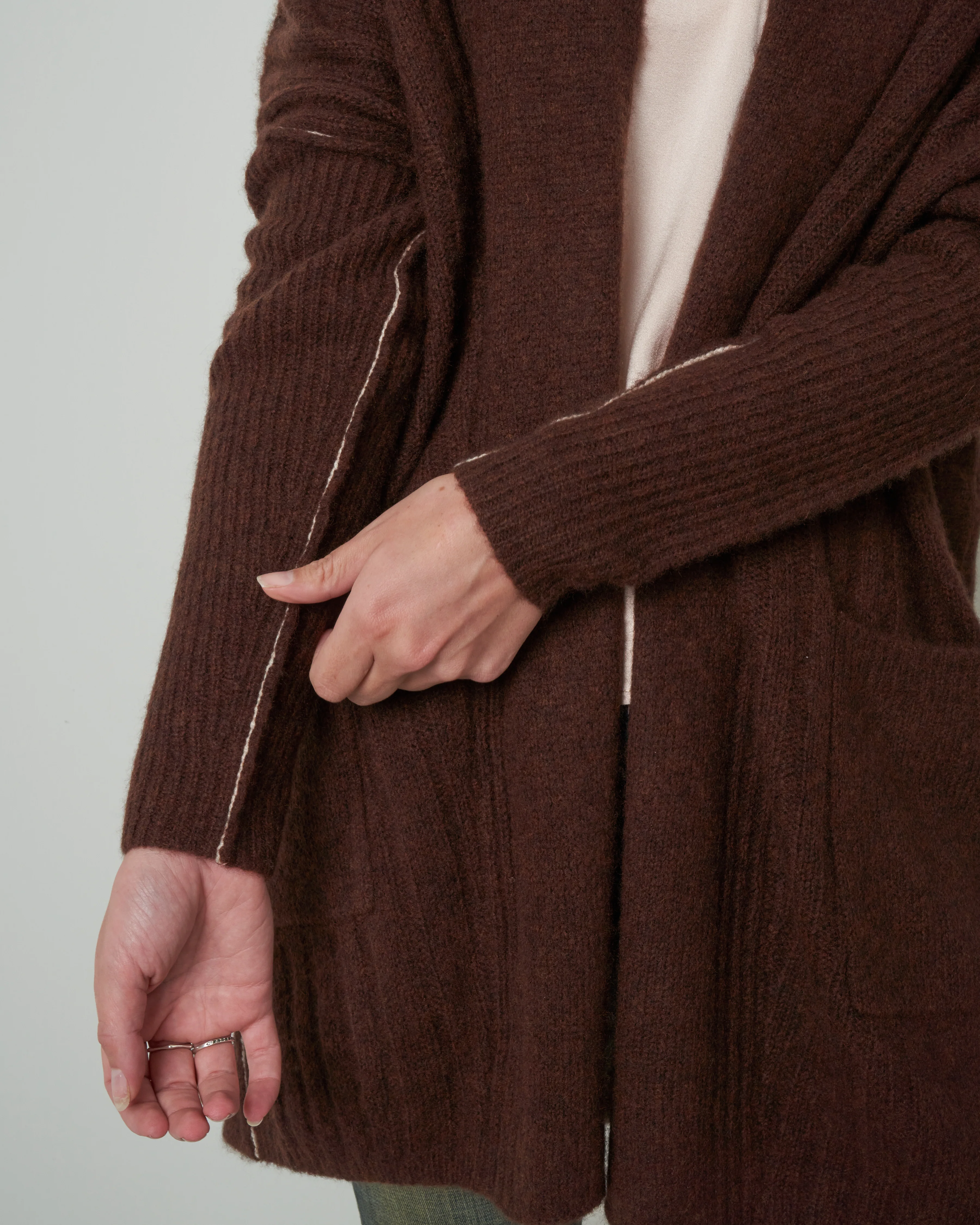 dreamy long cardigan - americano - Image 4