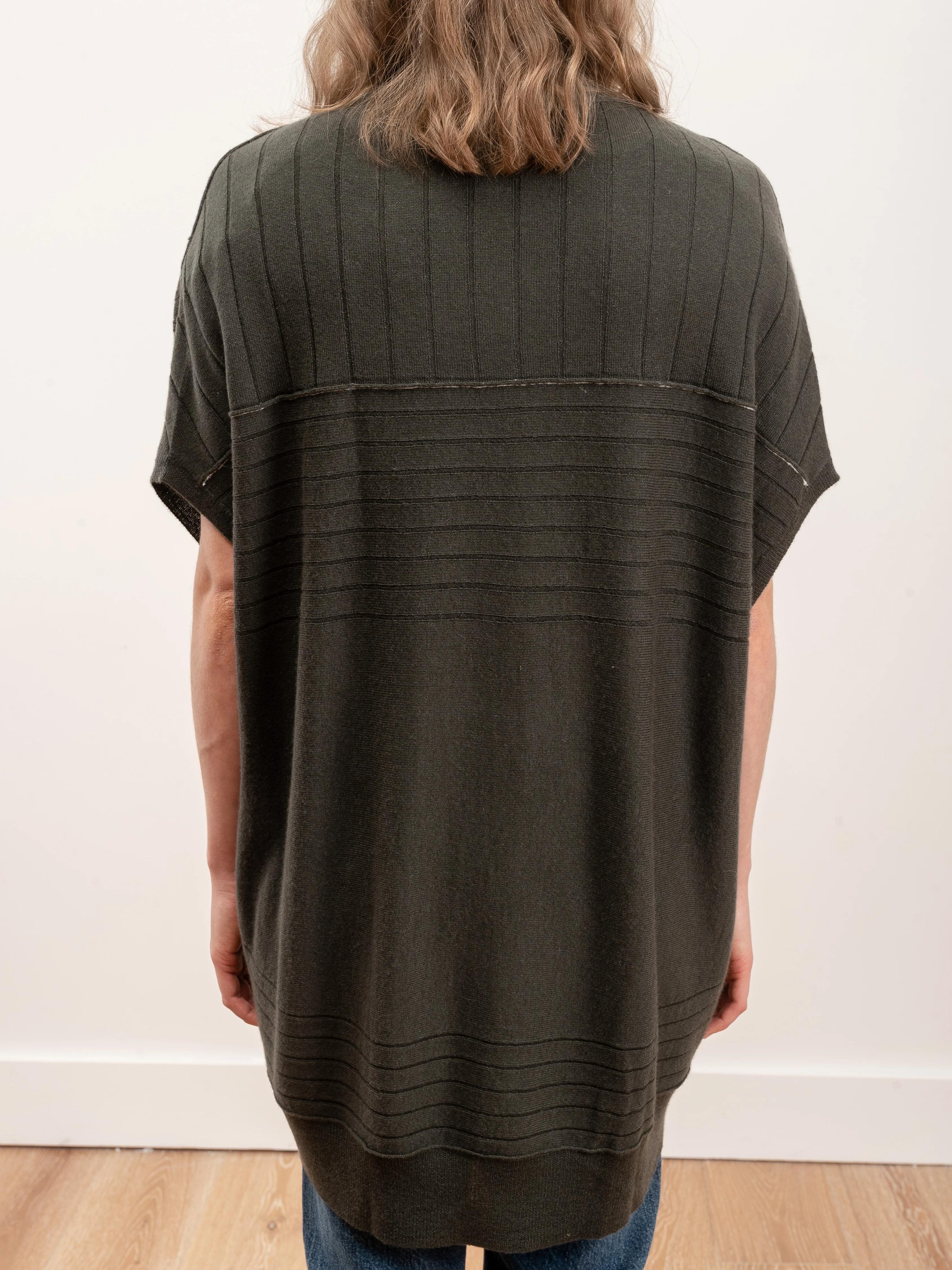 high low vest - olive - Image 5