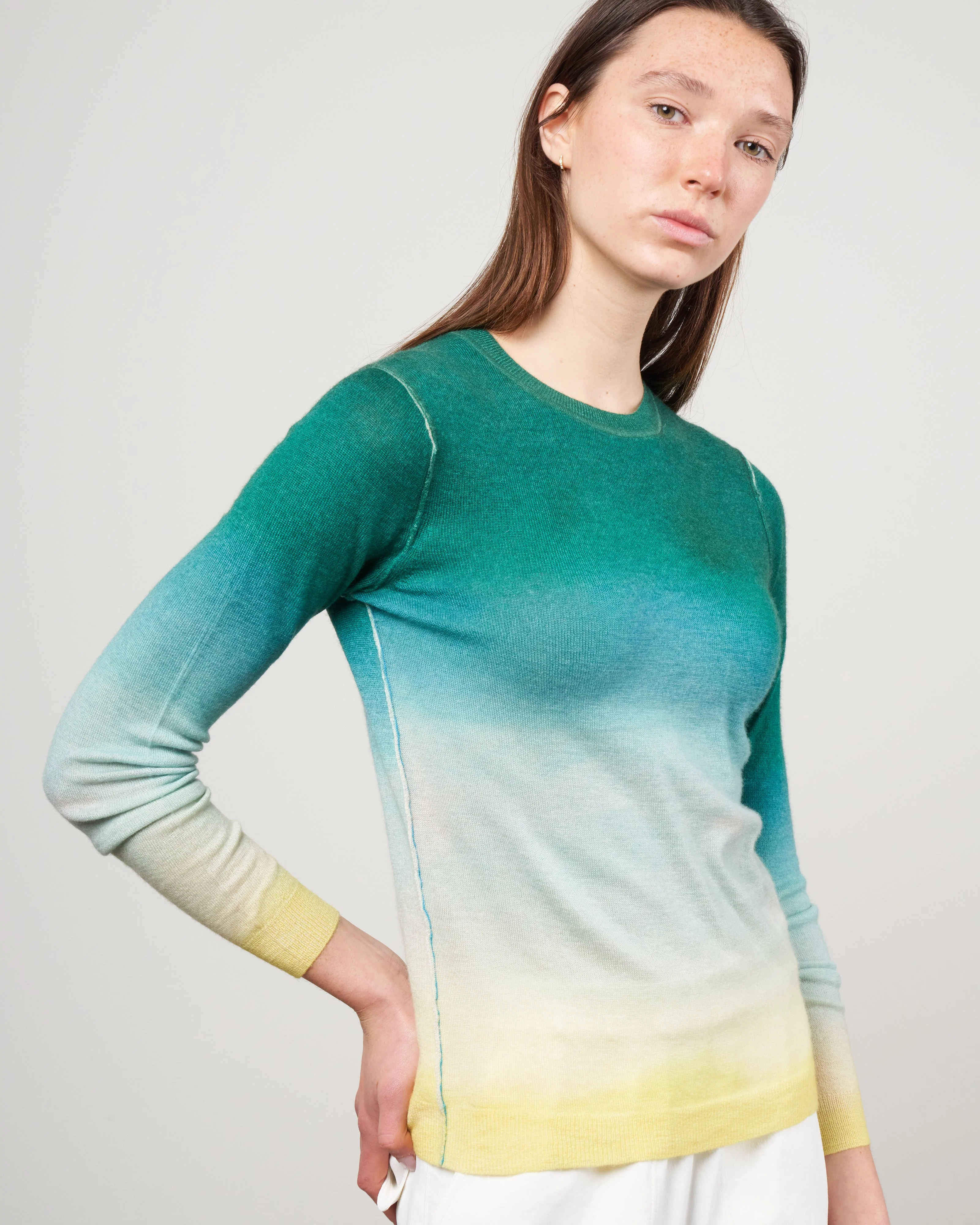 watercolor crew - green and yellow - Image 3