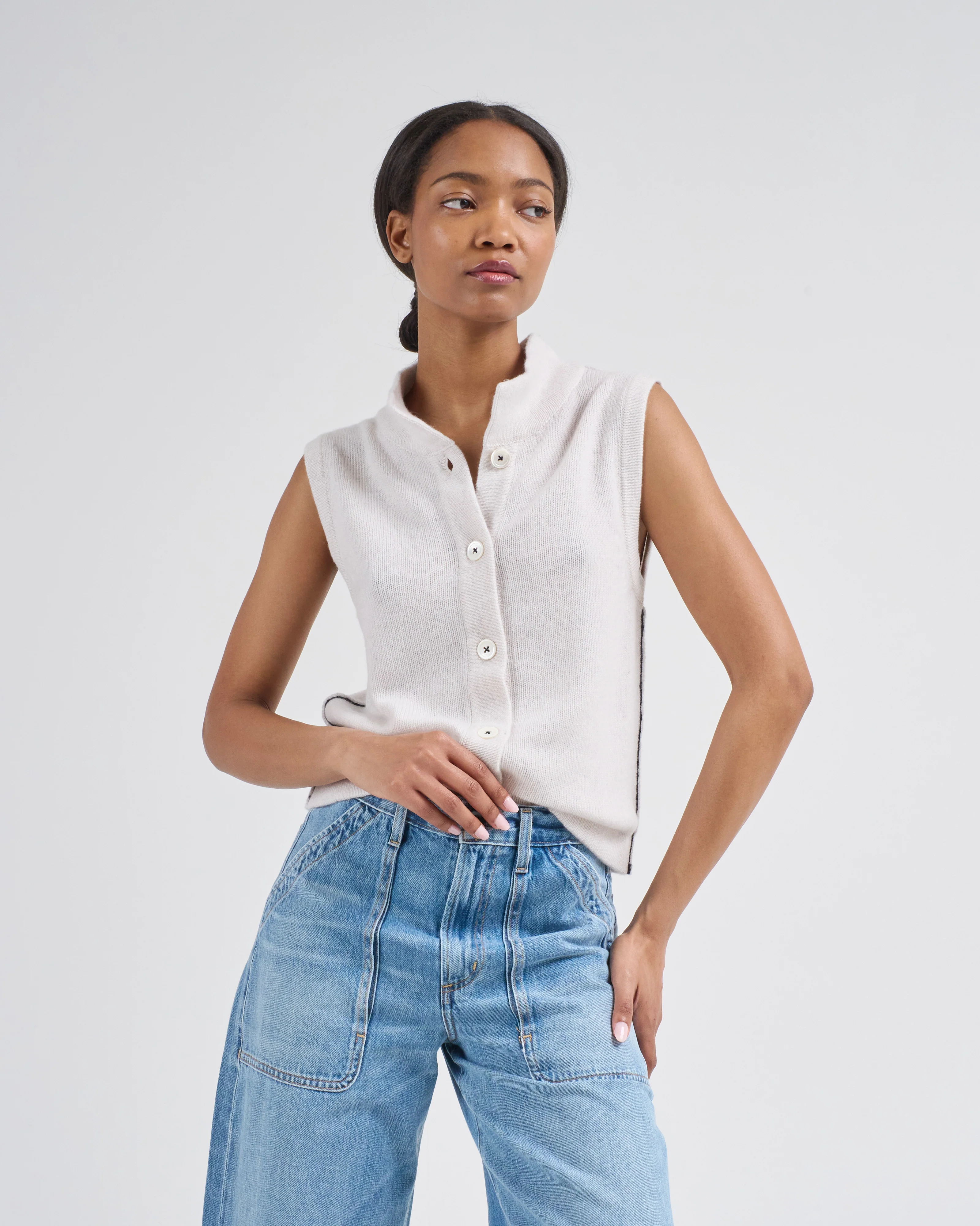 mock neck vest - Image 2