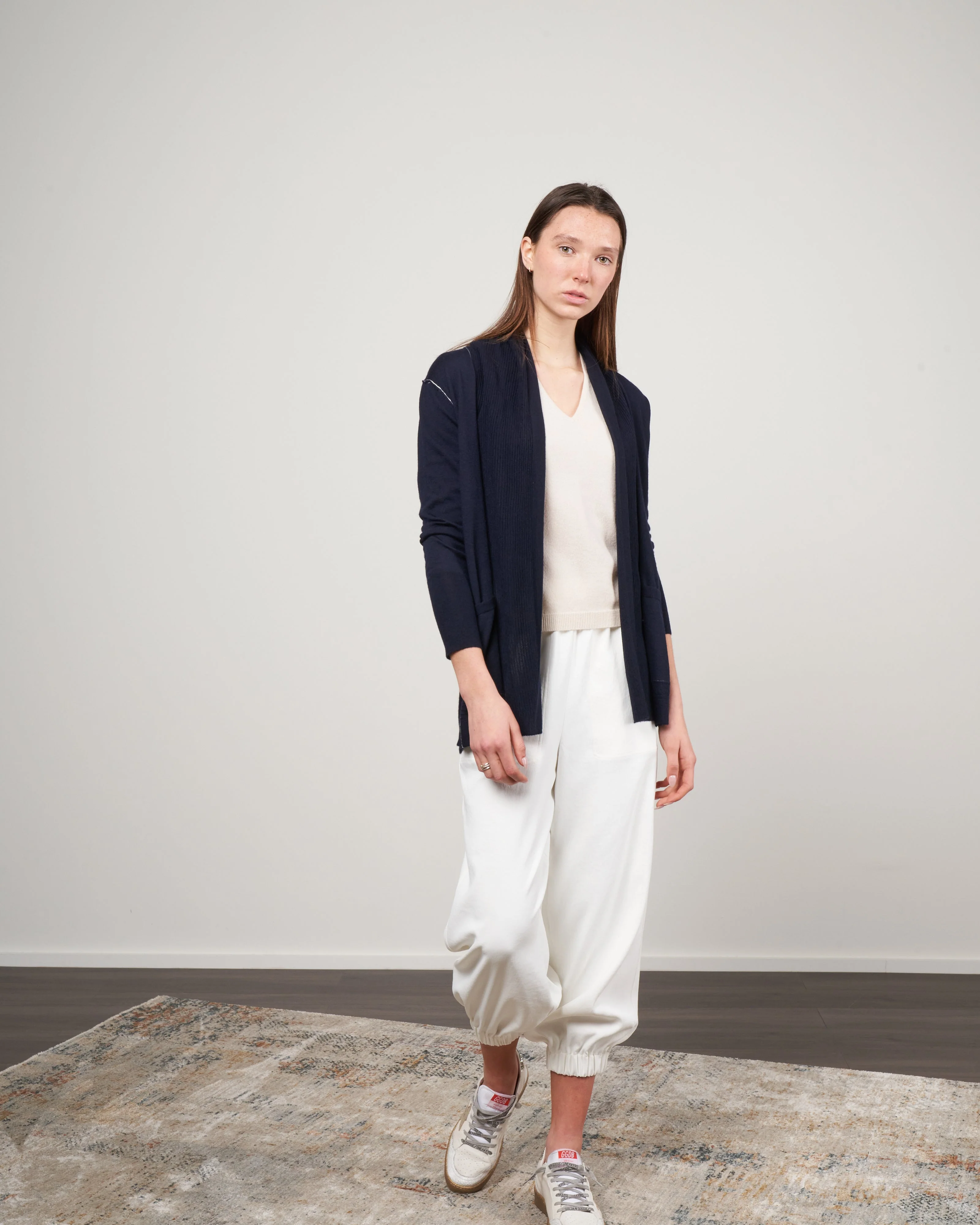 open cardigan - navy - Image 2