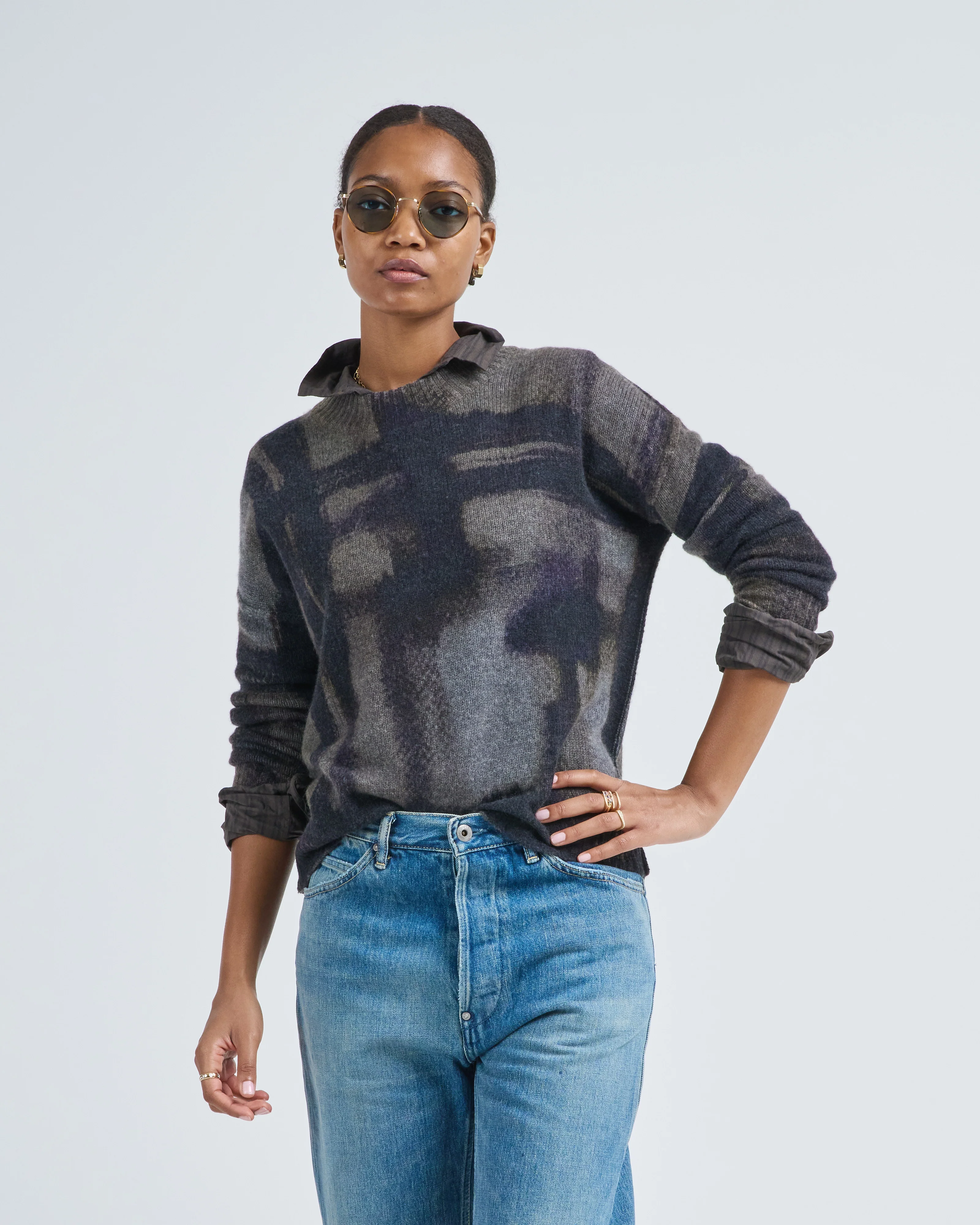 painted plaid crew - Image 3