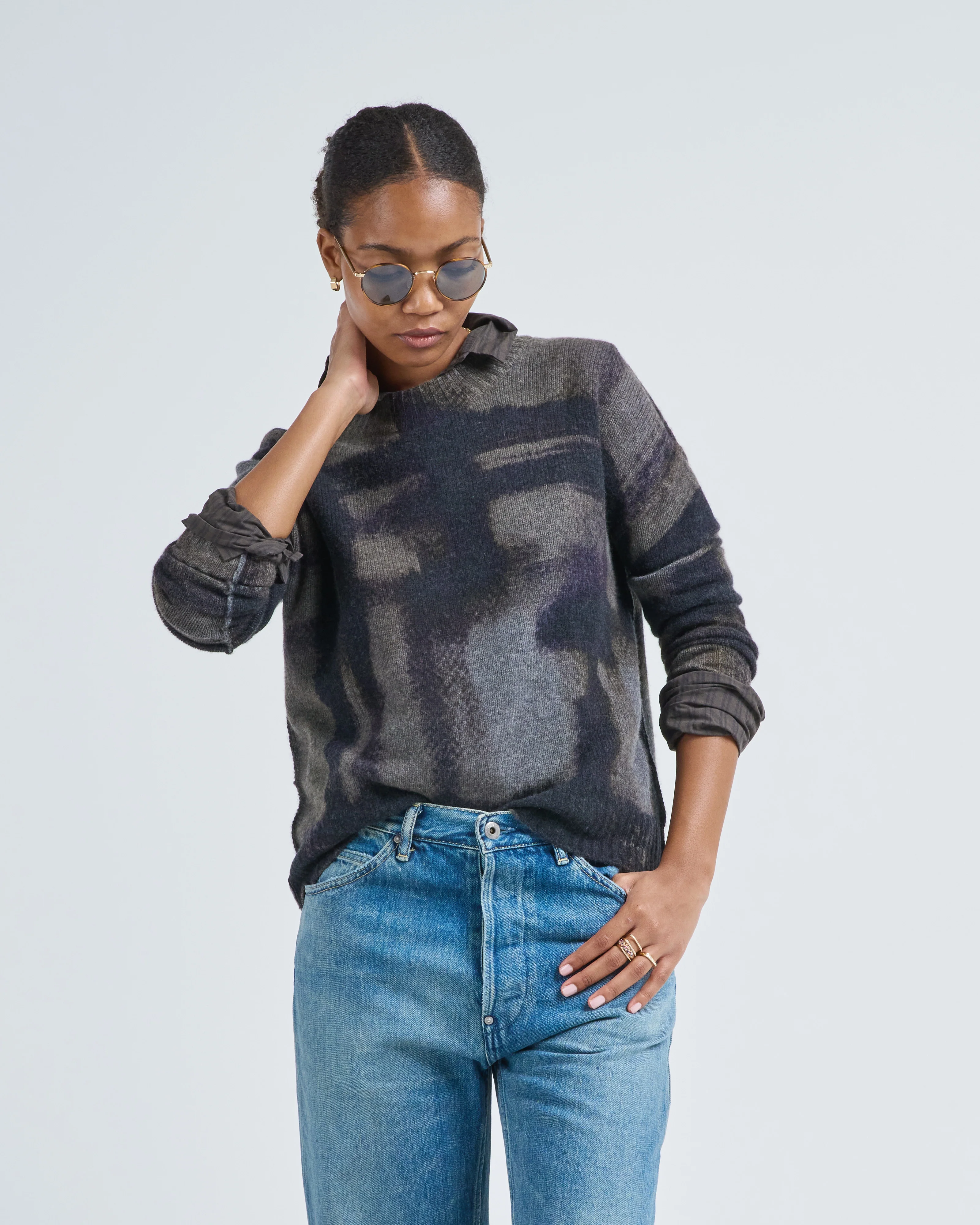 painted plaid crew - Image 4