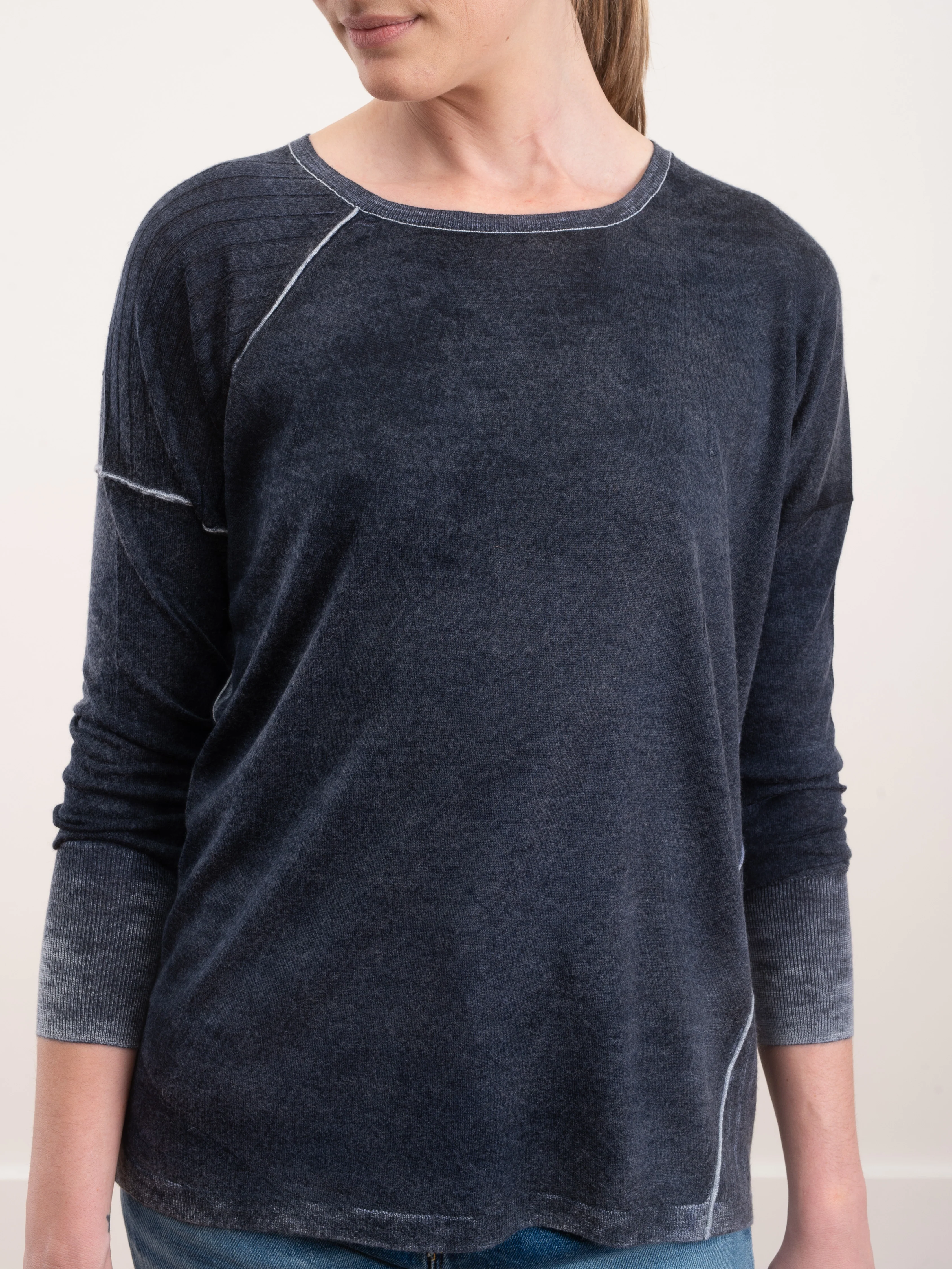 printed relaxed tee - midnight - Image 3