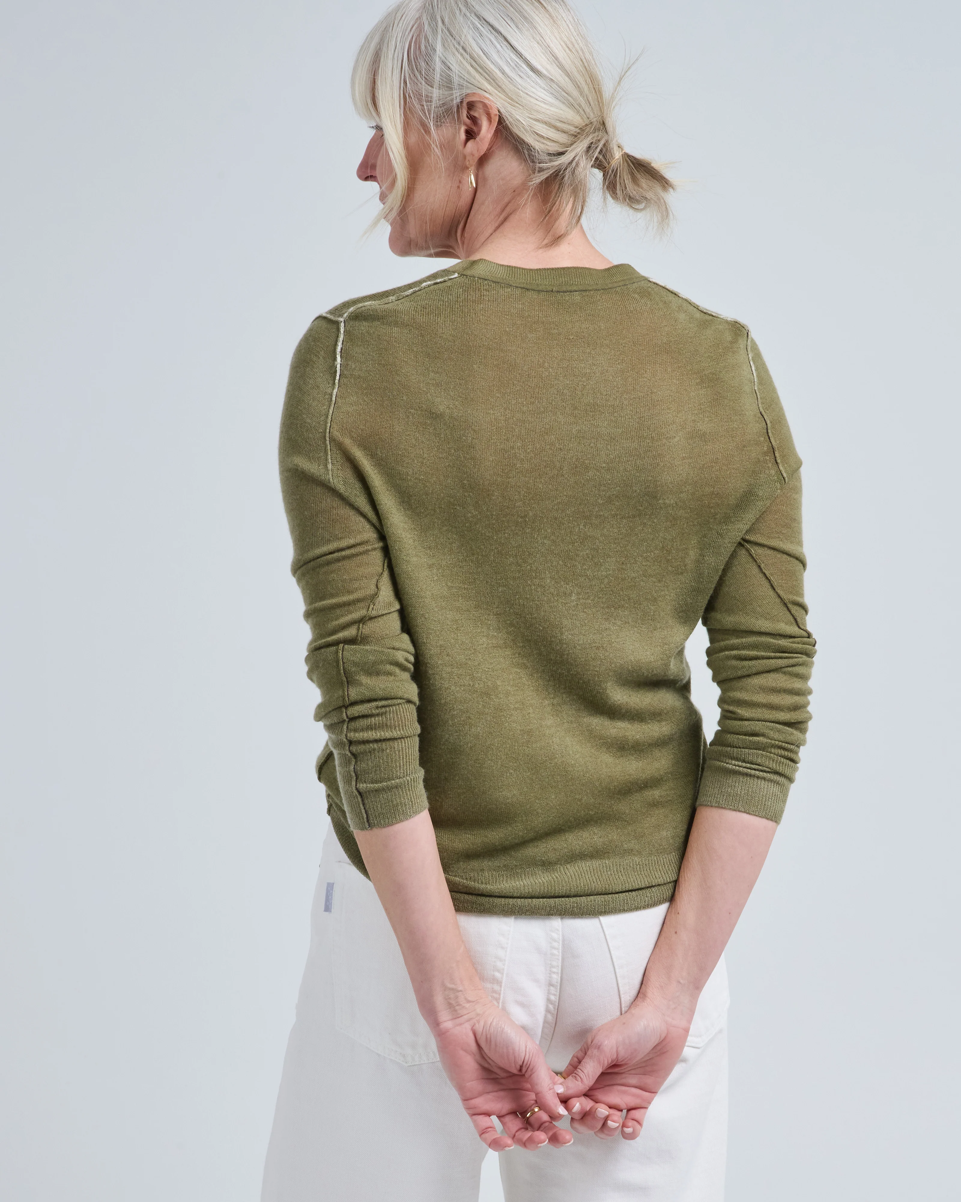 reversible printed crew sweater - Image 4
