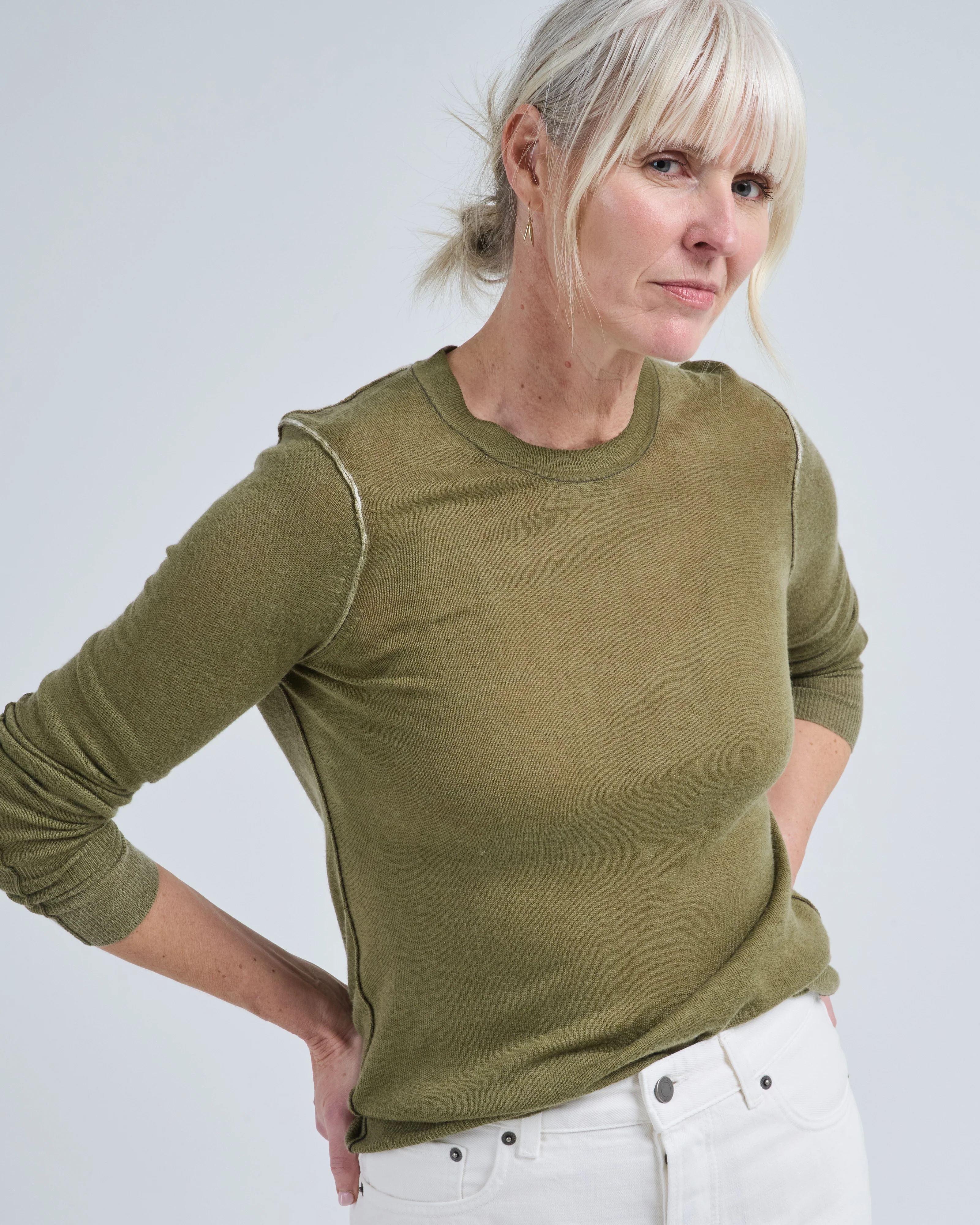 reversible printed crew sweater - Image 5