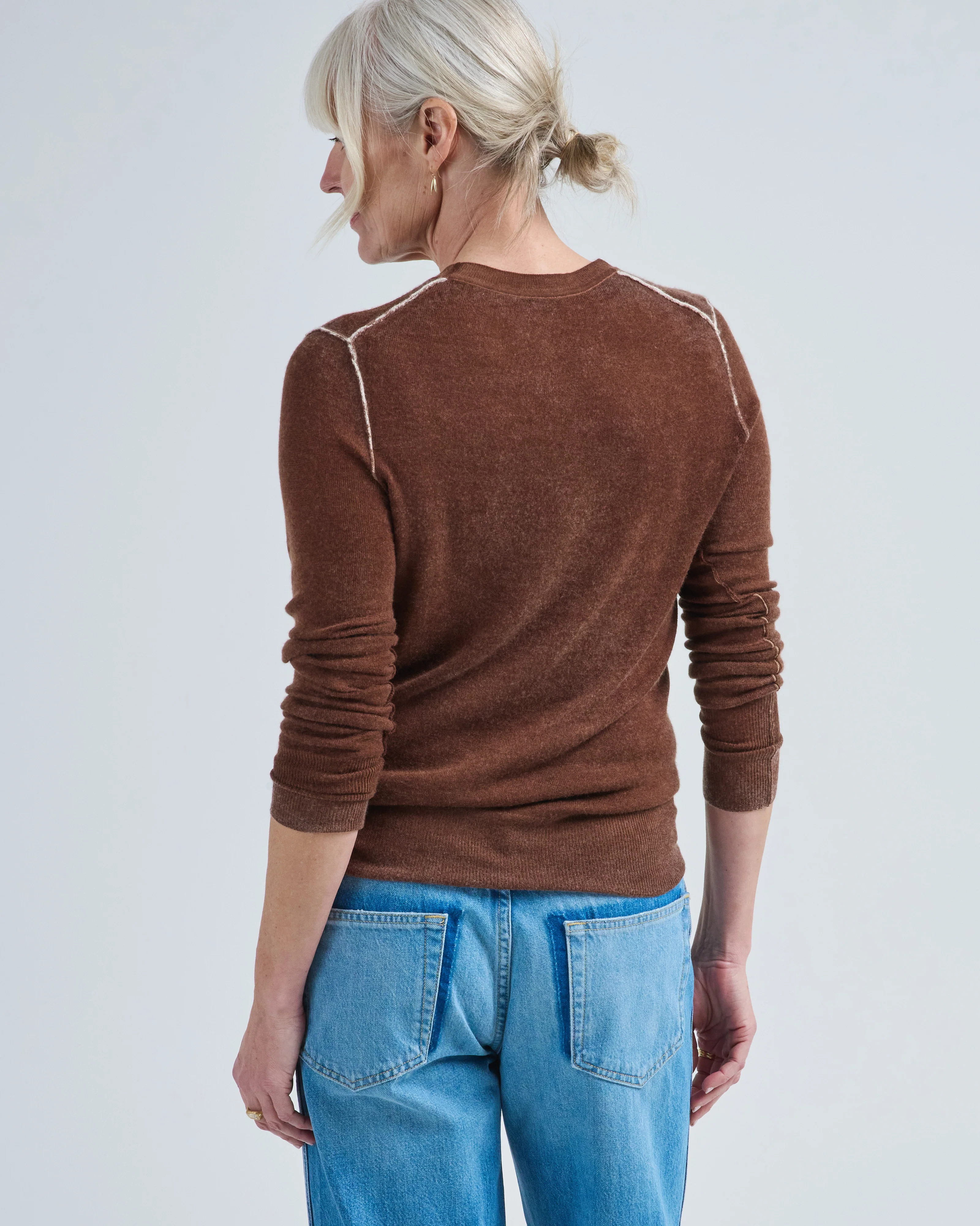 reversible printed crew sweater - Image 3