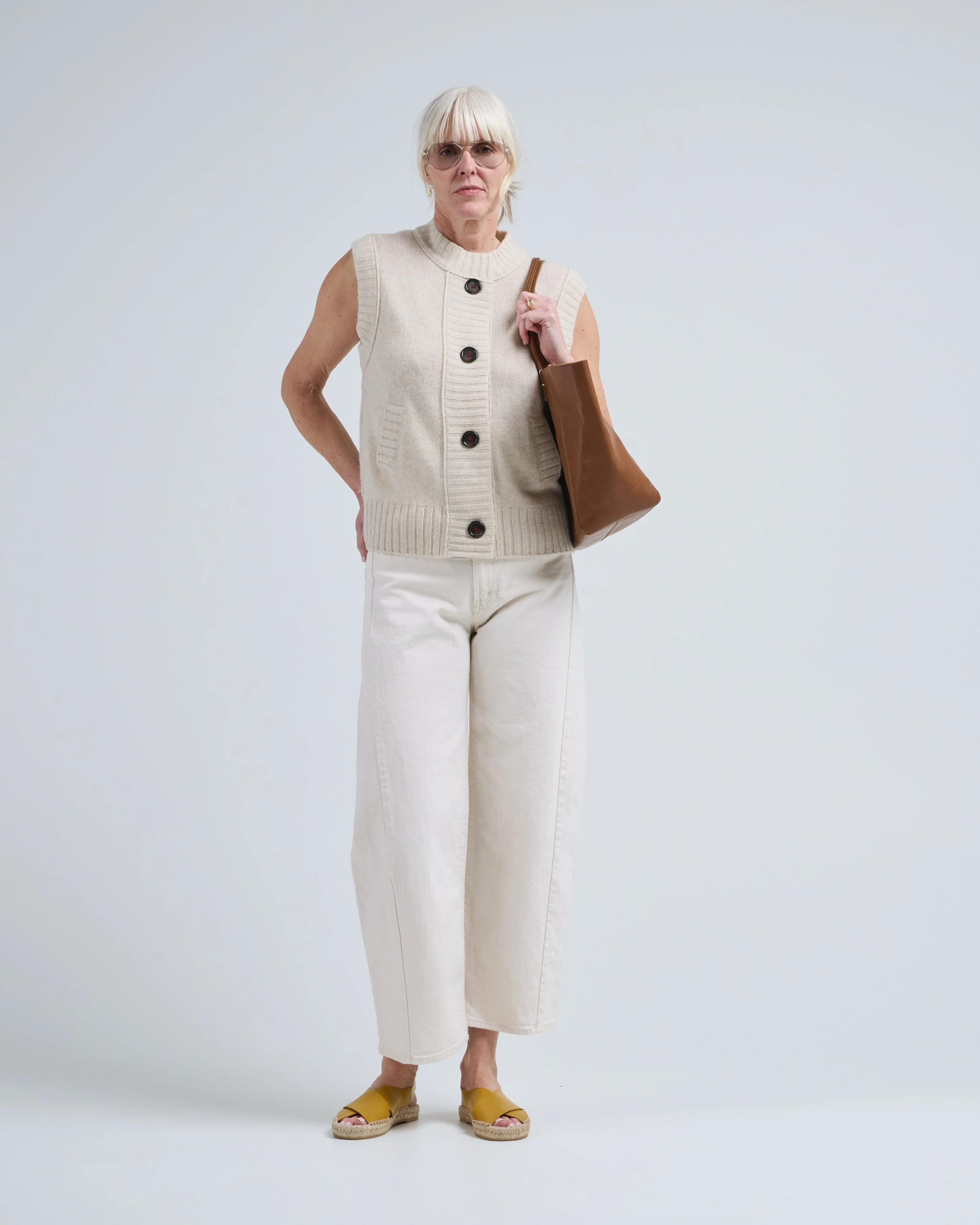 rib trim vest - Image 2