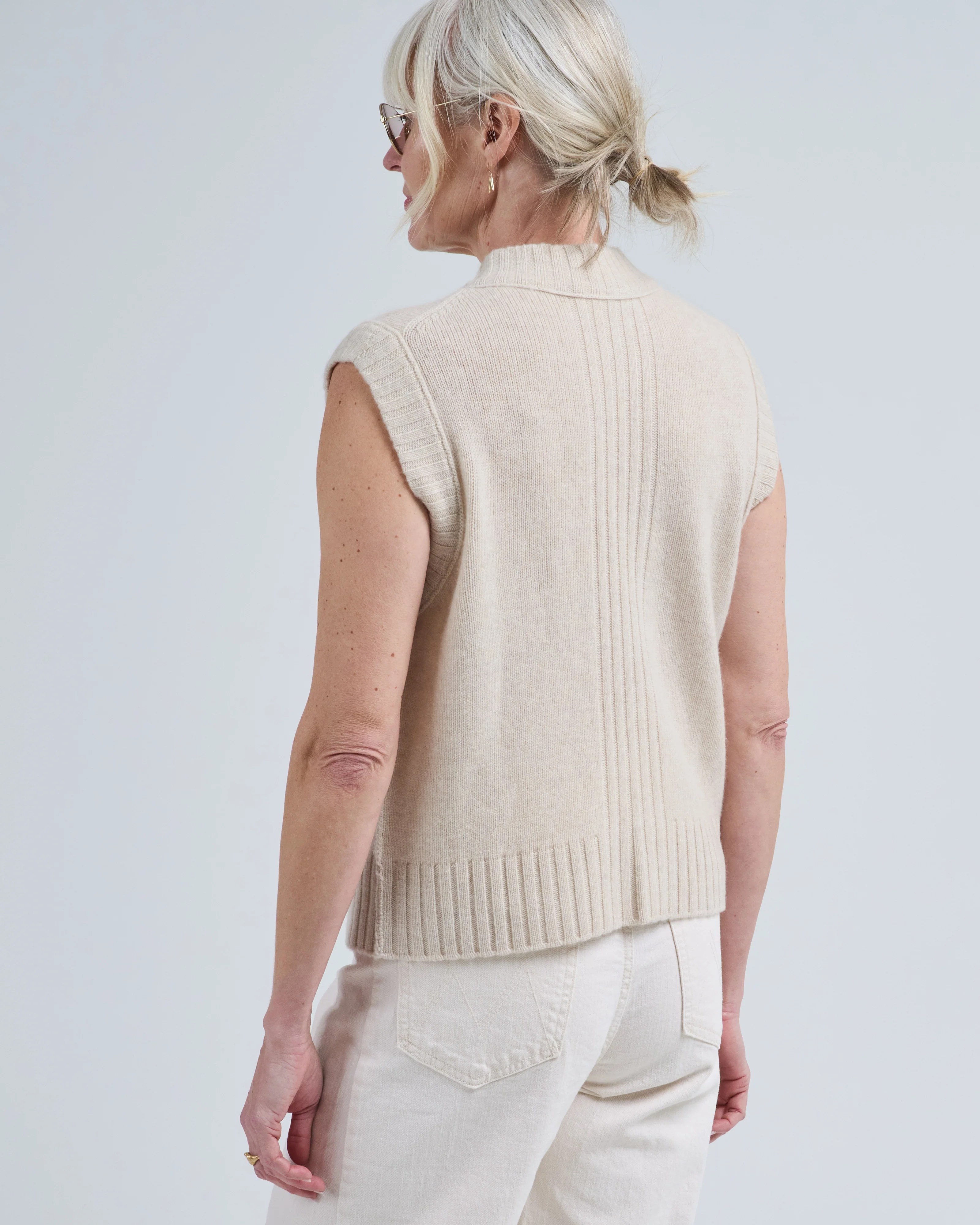 rib trim vest - Image 4