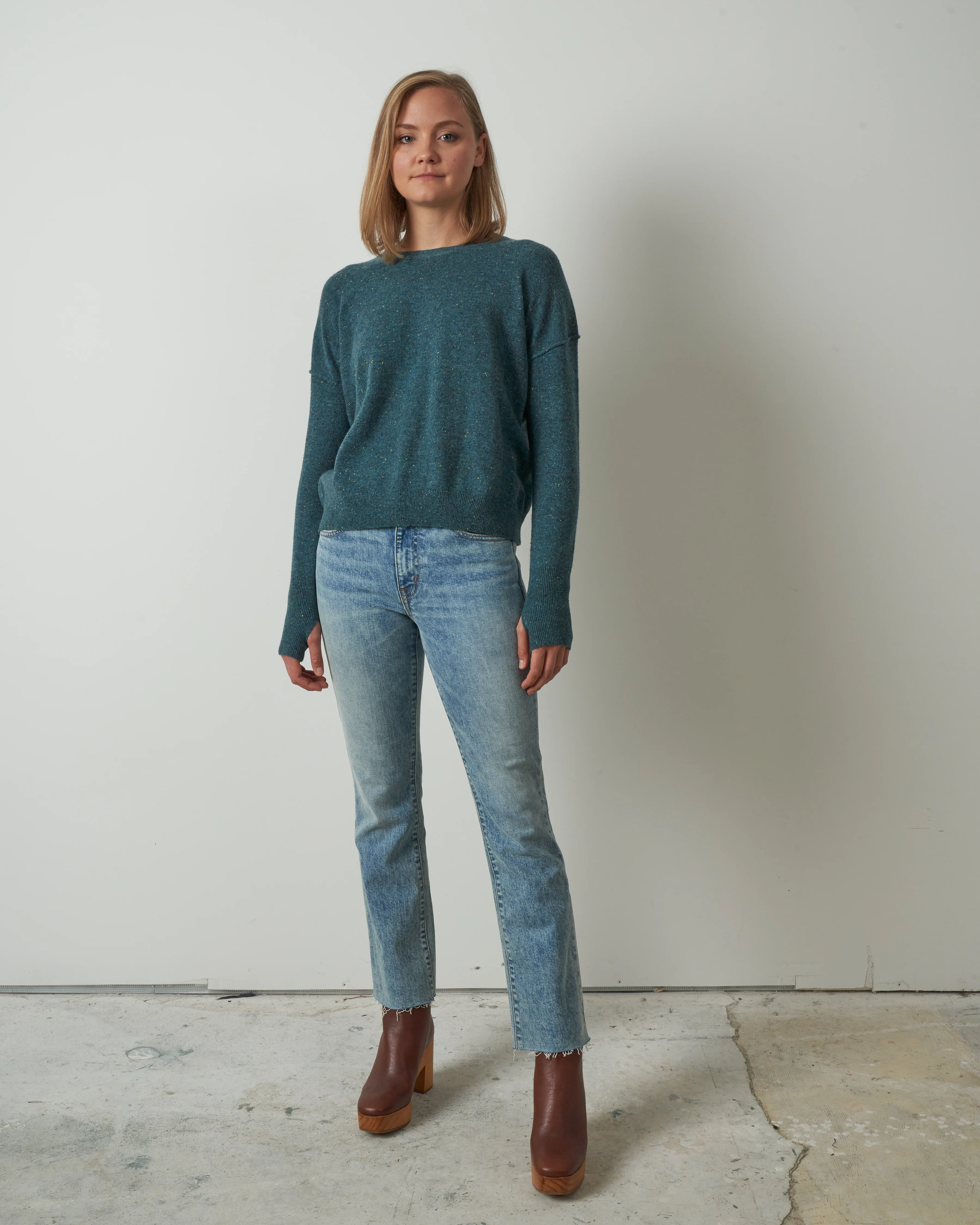 speckled crew - teal - Image 2