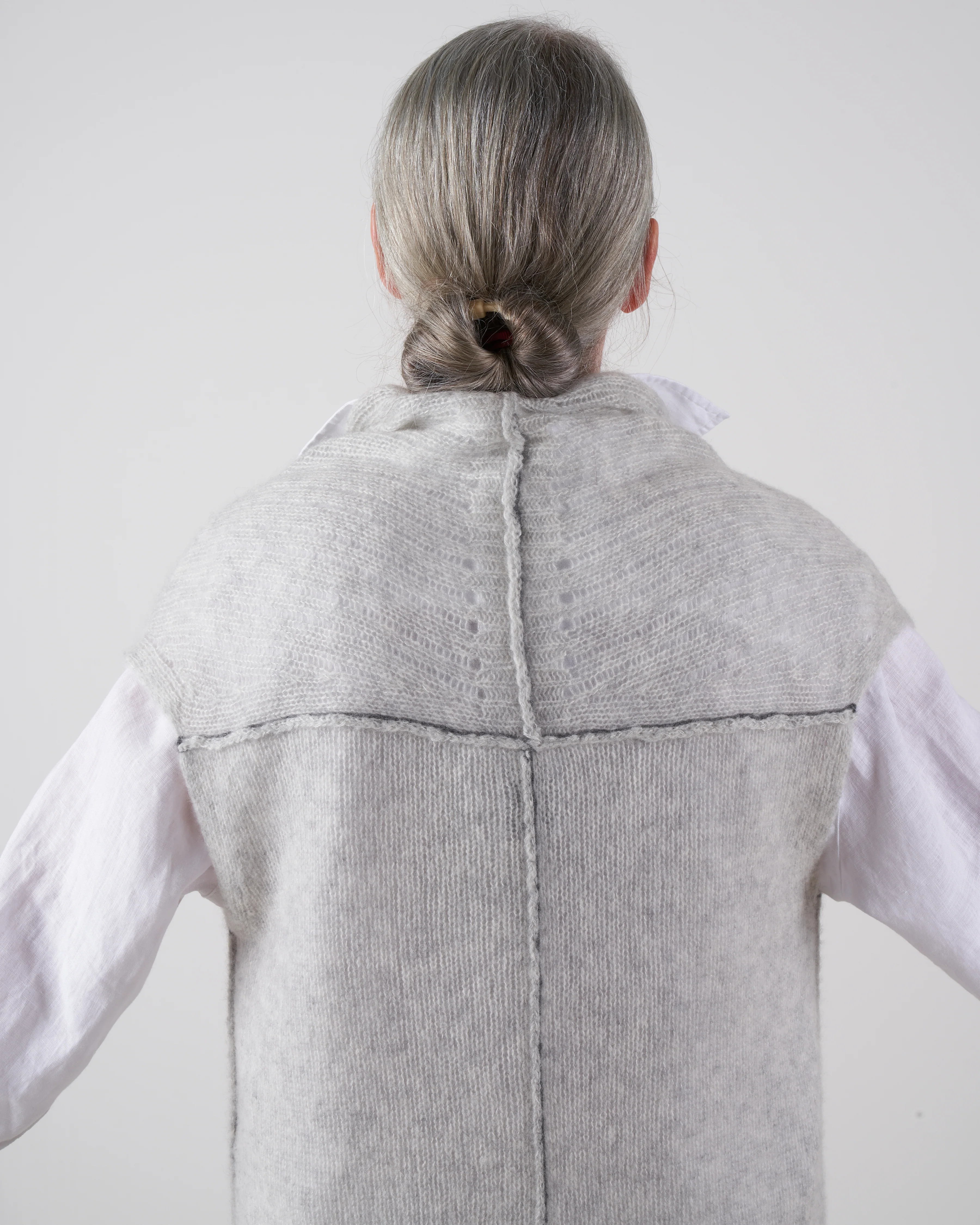 cashmere / silk vest - mist - Image 4