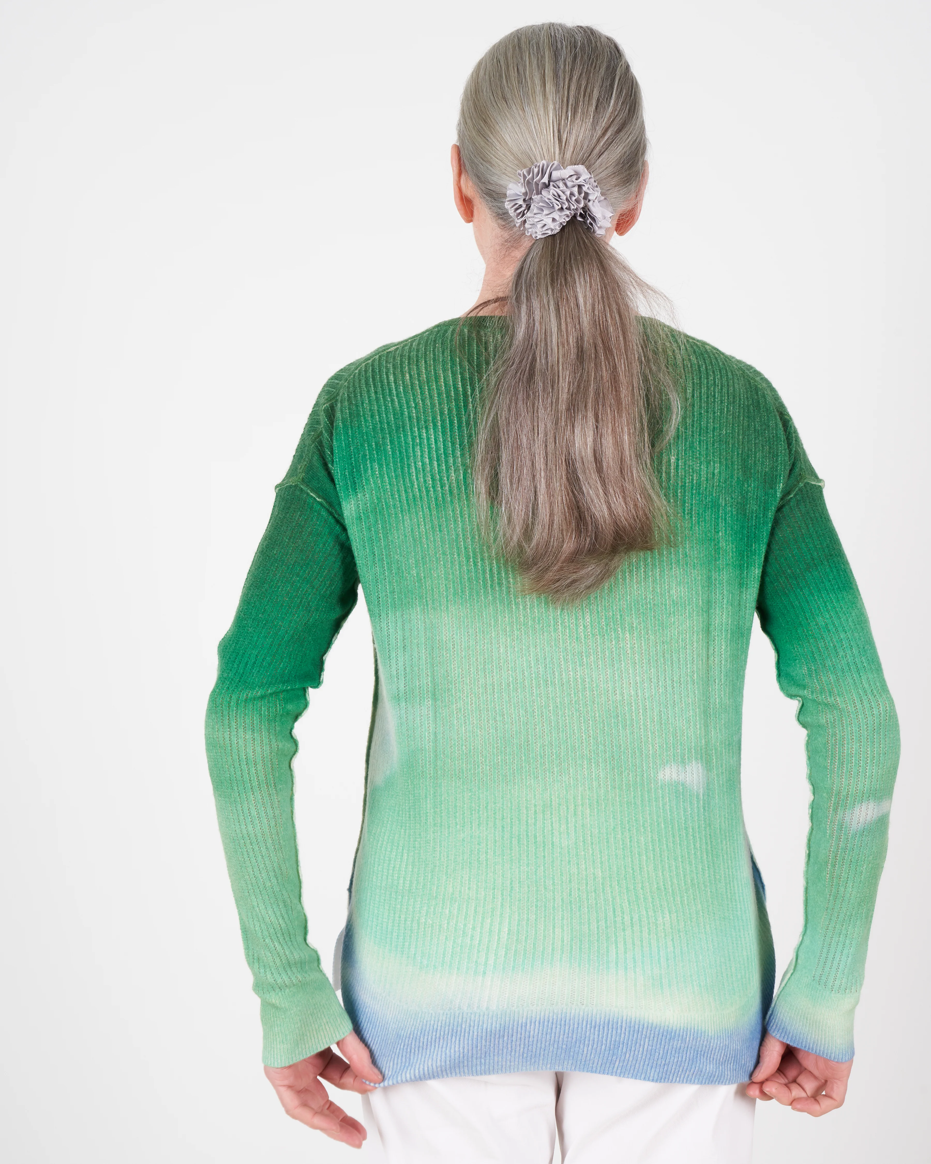 watercolor crew sweater - lush green - Image 4
