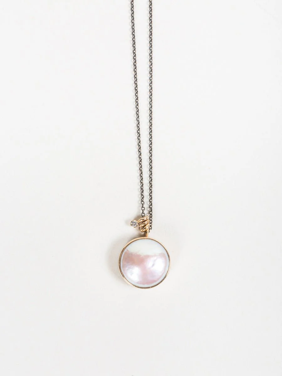 pearl necklace with diamond - Image 3