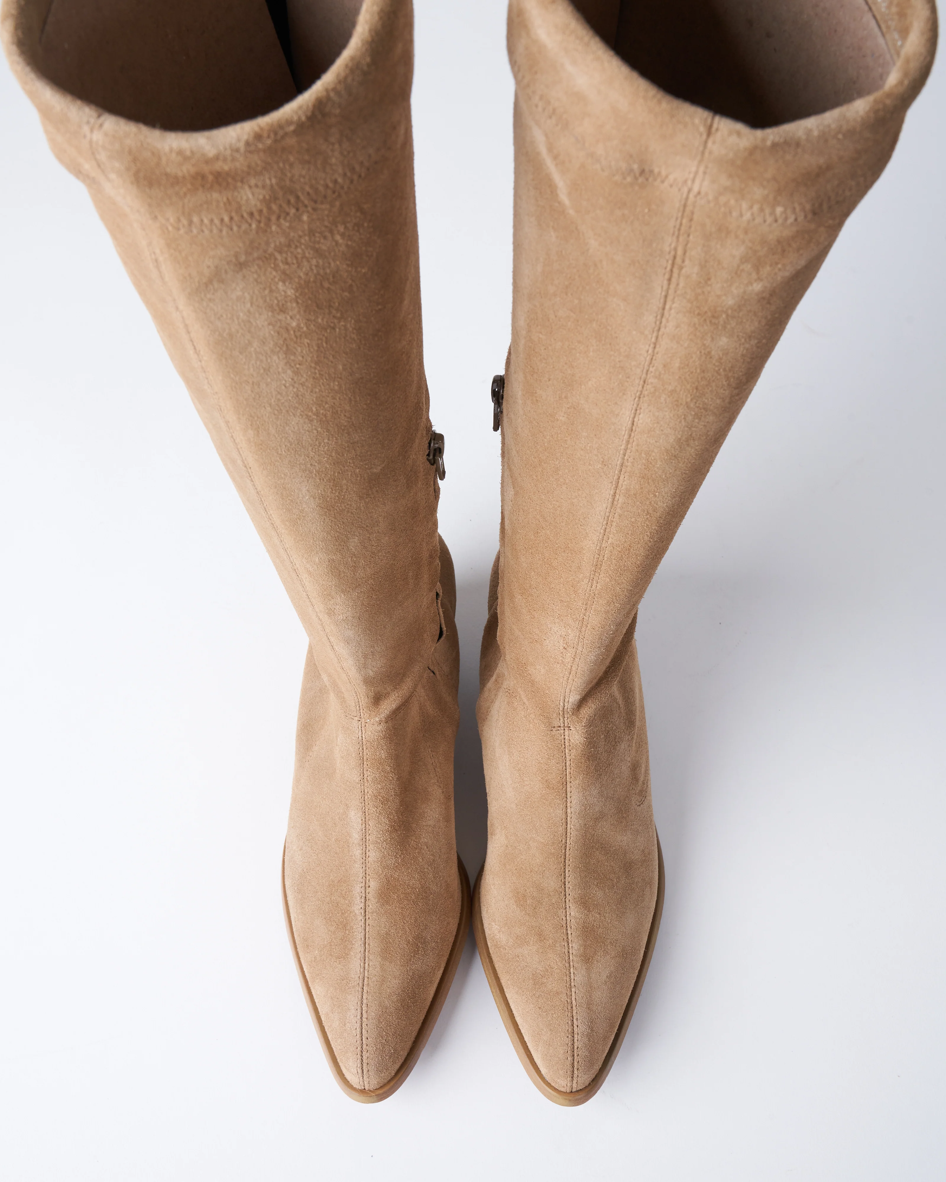 alabama tall boot - camel velour - Image 3