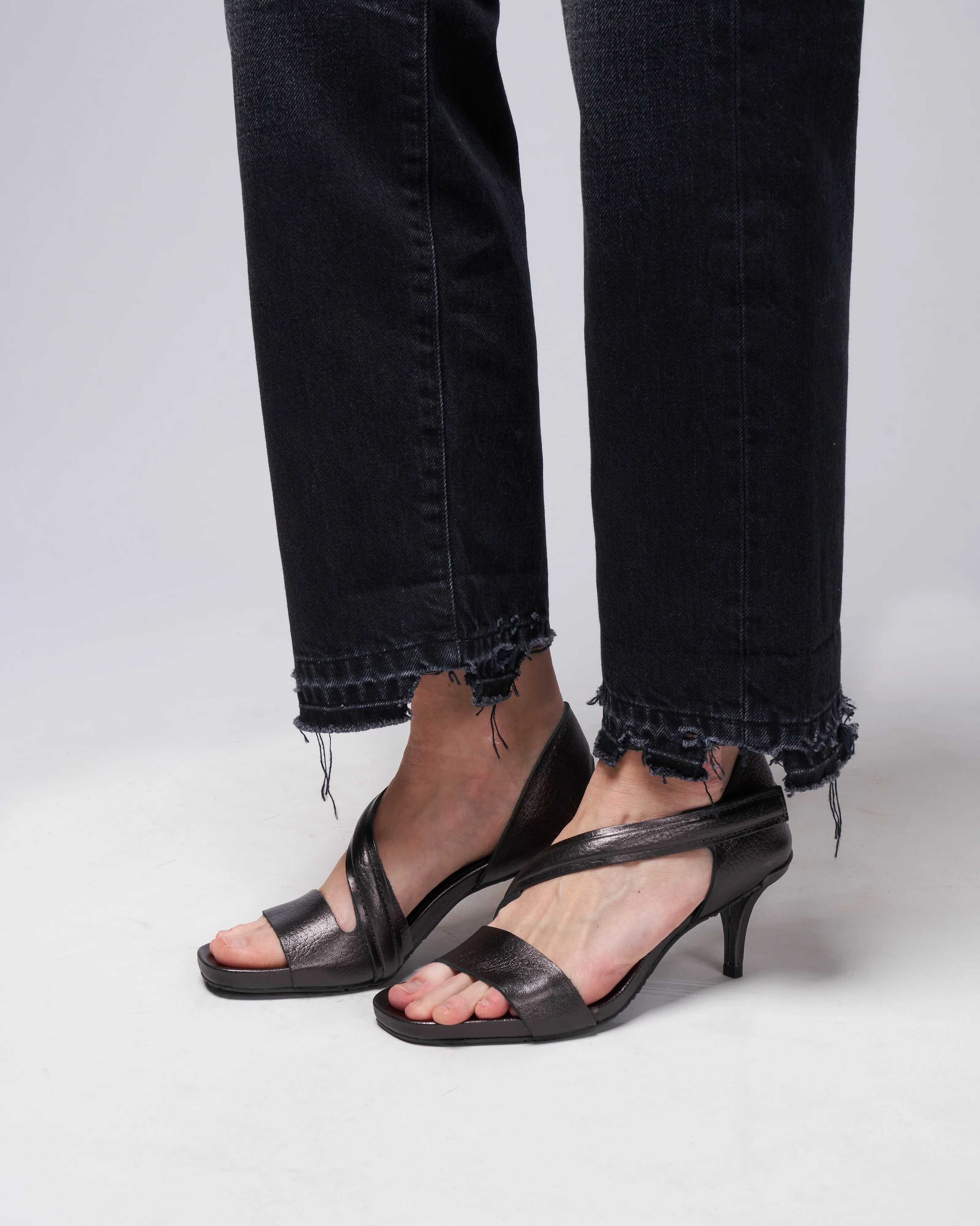 cirine heel - black castoro lame - Image 2