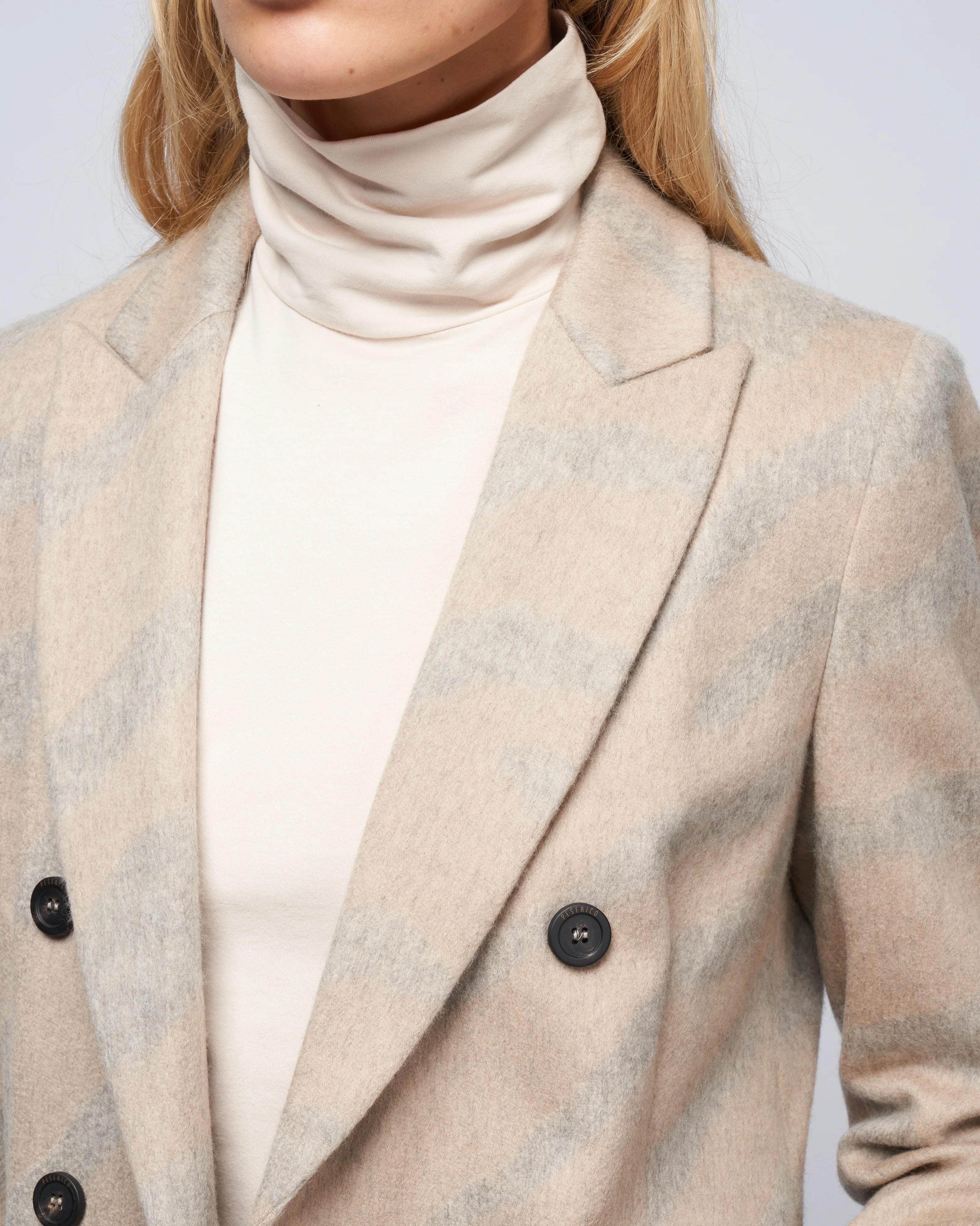 double breast blazer - tavertine melange grey - Image 5