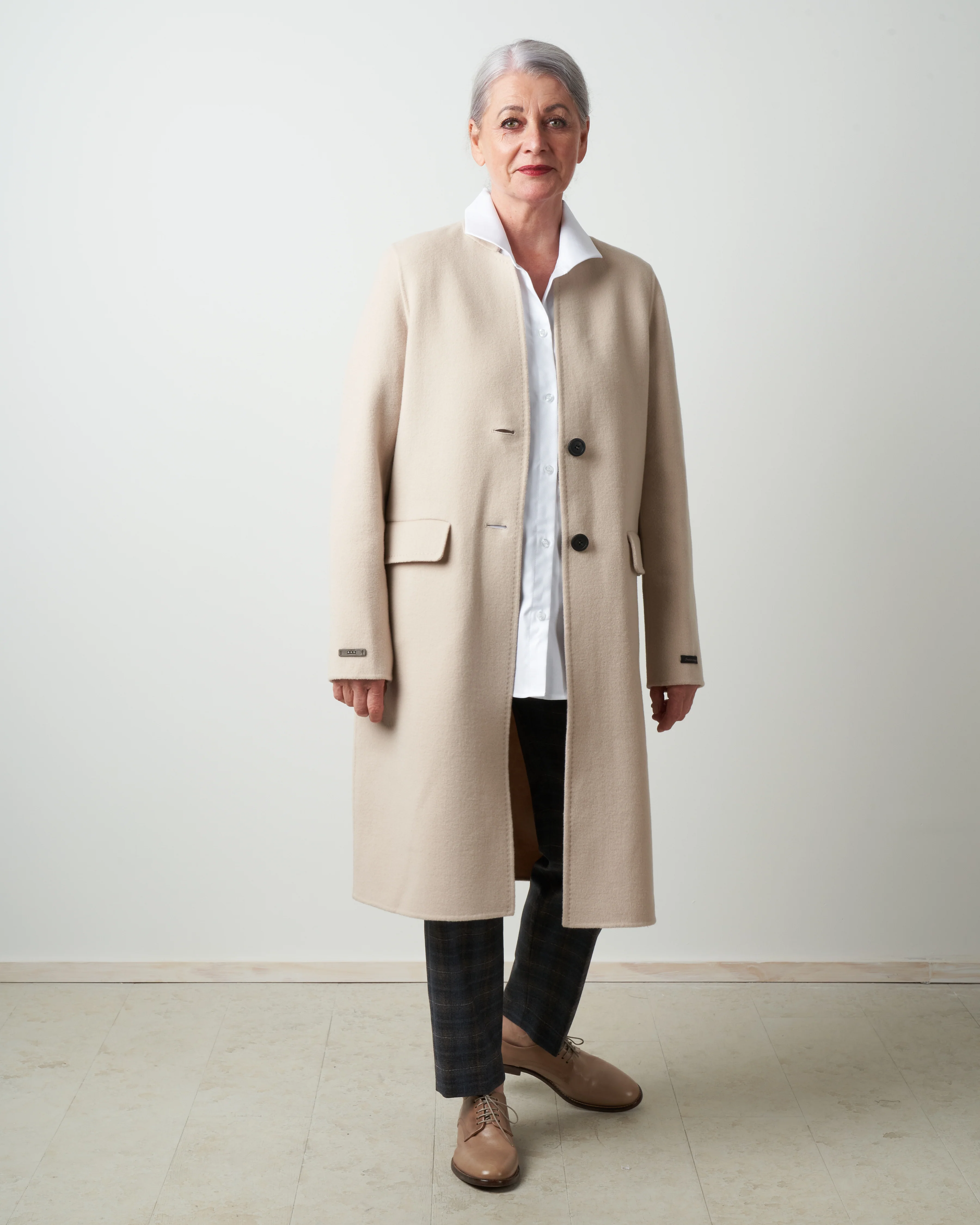 double face coat - beige