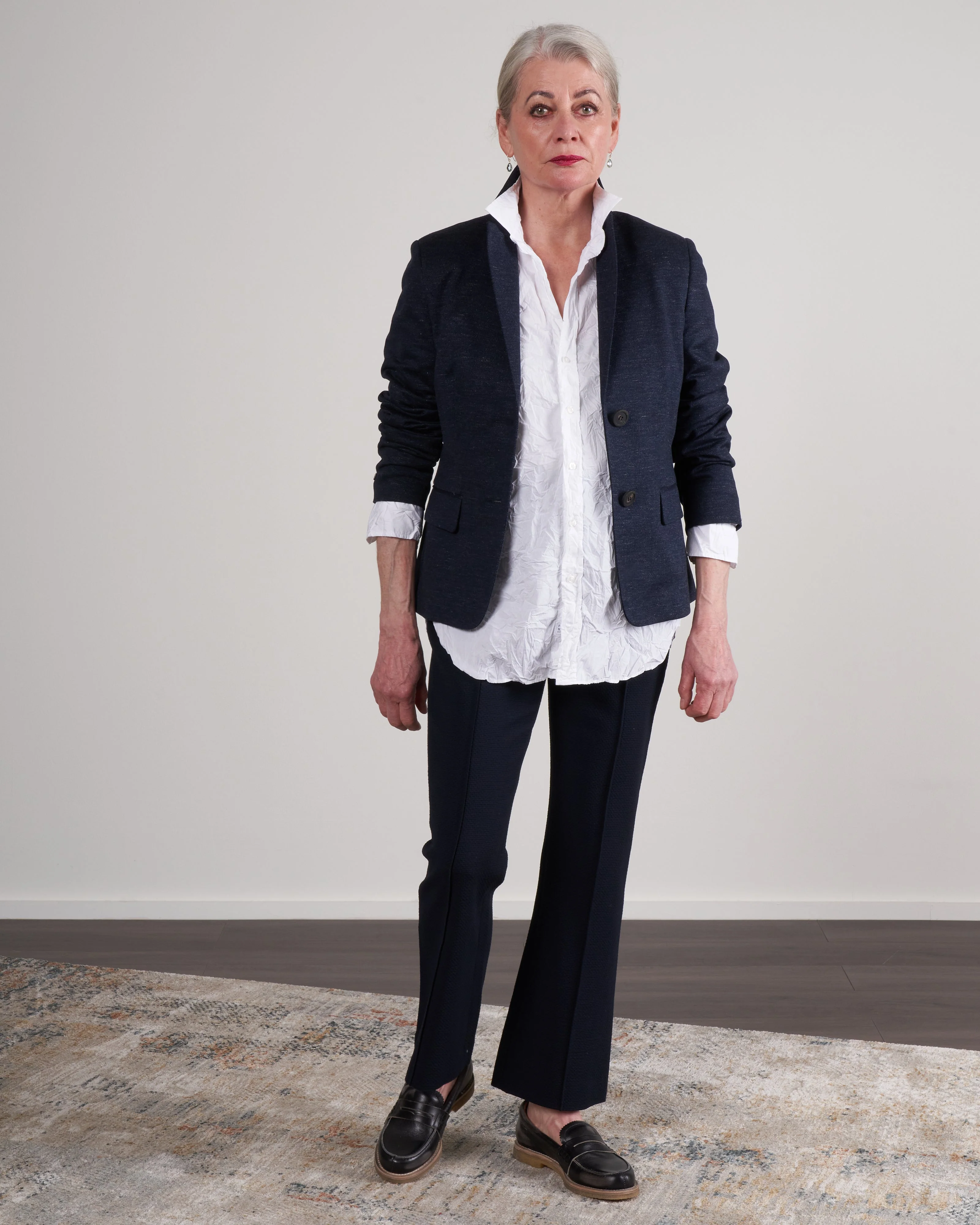 knitted blazer - deep sea - Image 2